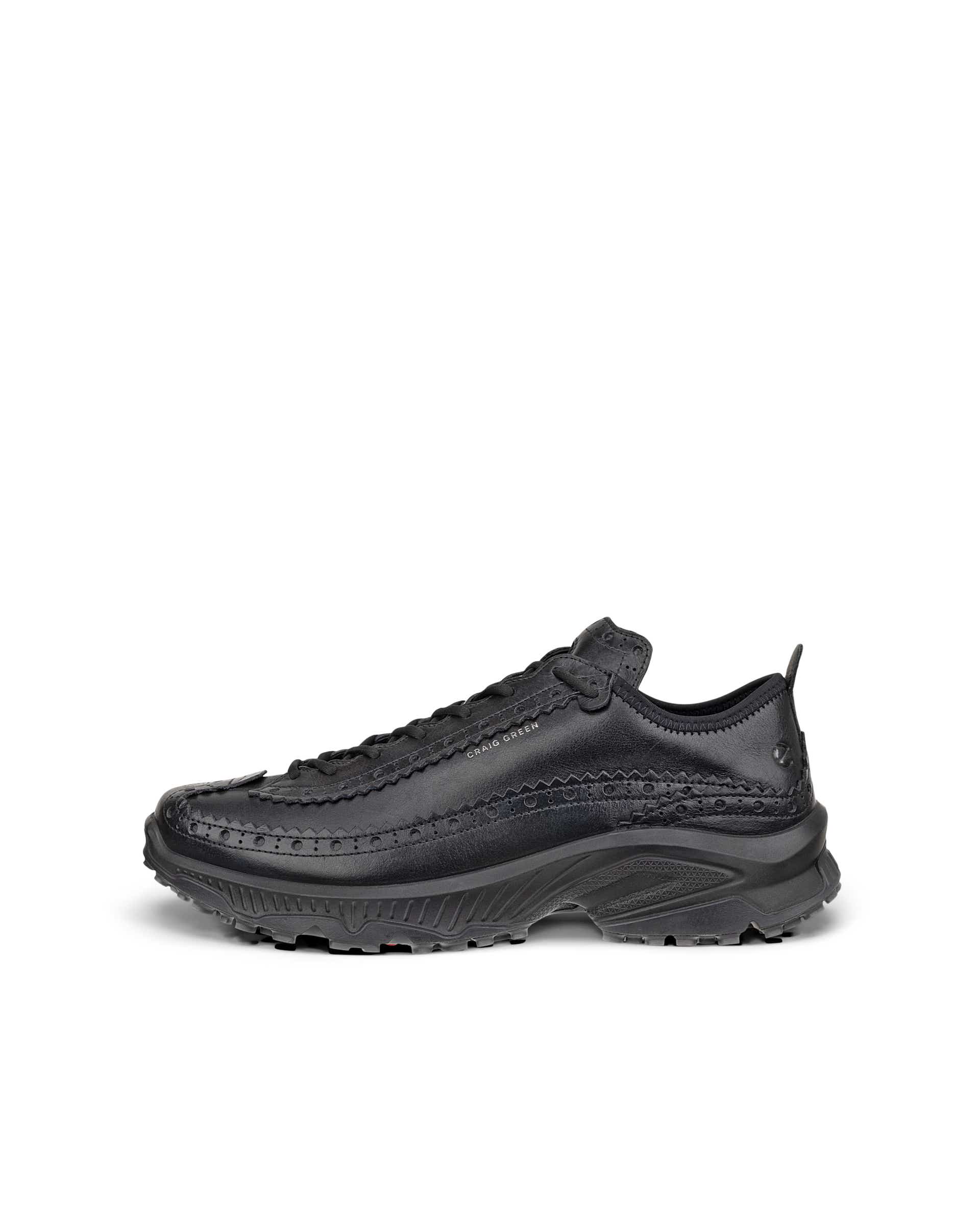 Women's ECCO® RECEPTOR XP Leather Platform Trainer - Black - Outside