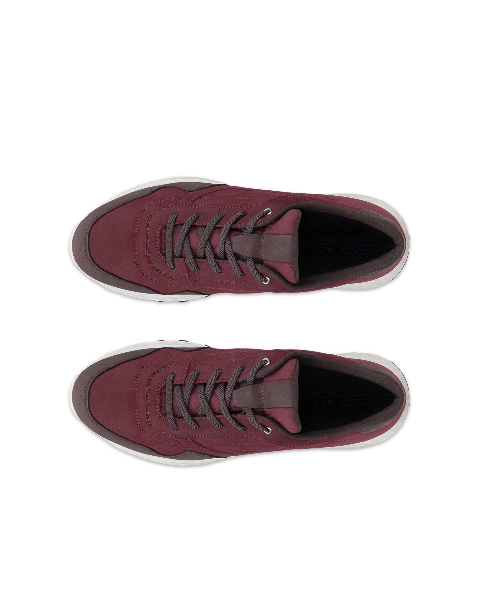 ECCO® EXOSTRIDE Damen Sneaker aus Nubukleder - Rot - Top left pair