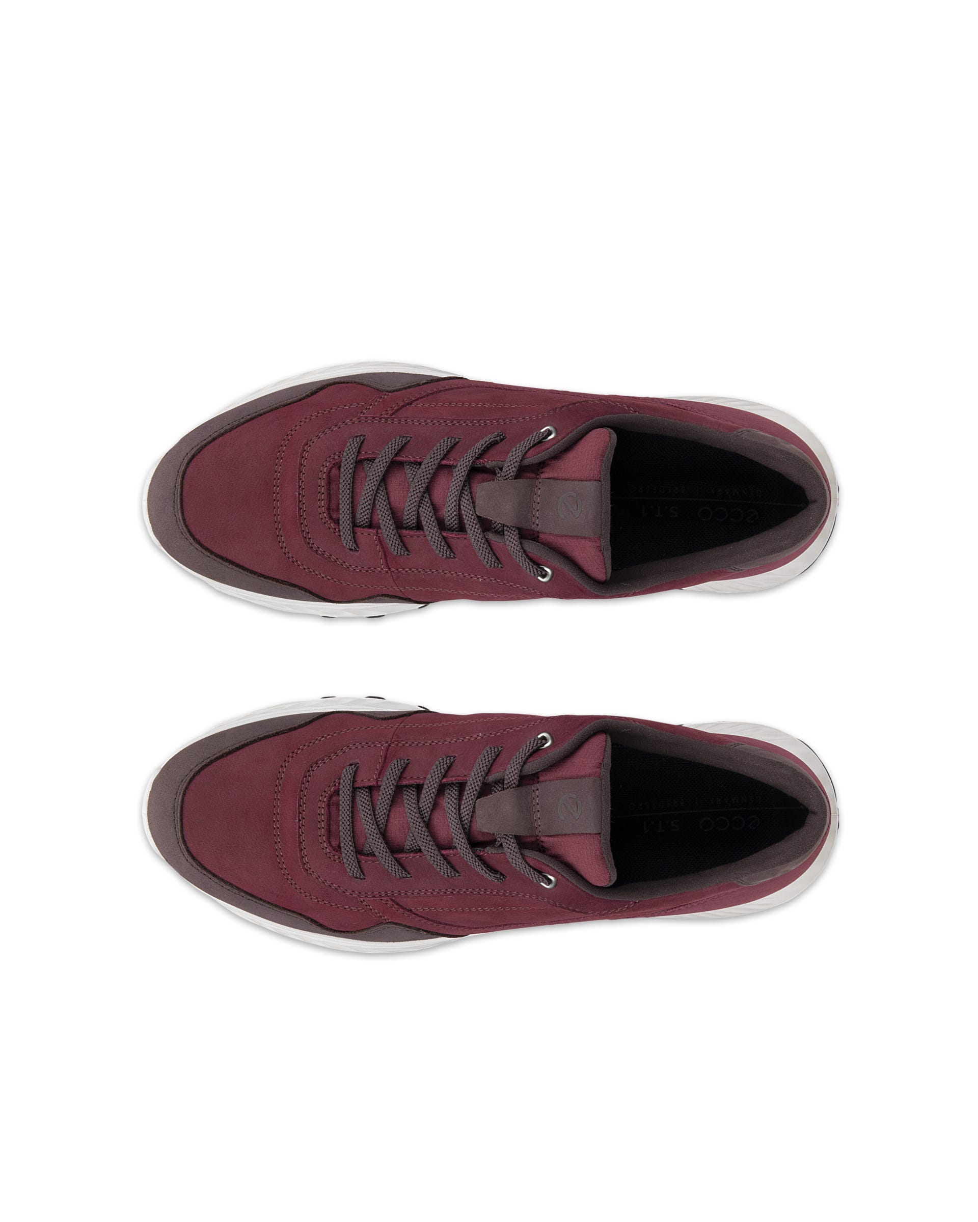 ECCO® EXOSTRIDE Damen Sneaker aus Nubukleder - Rot - Top left pair