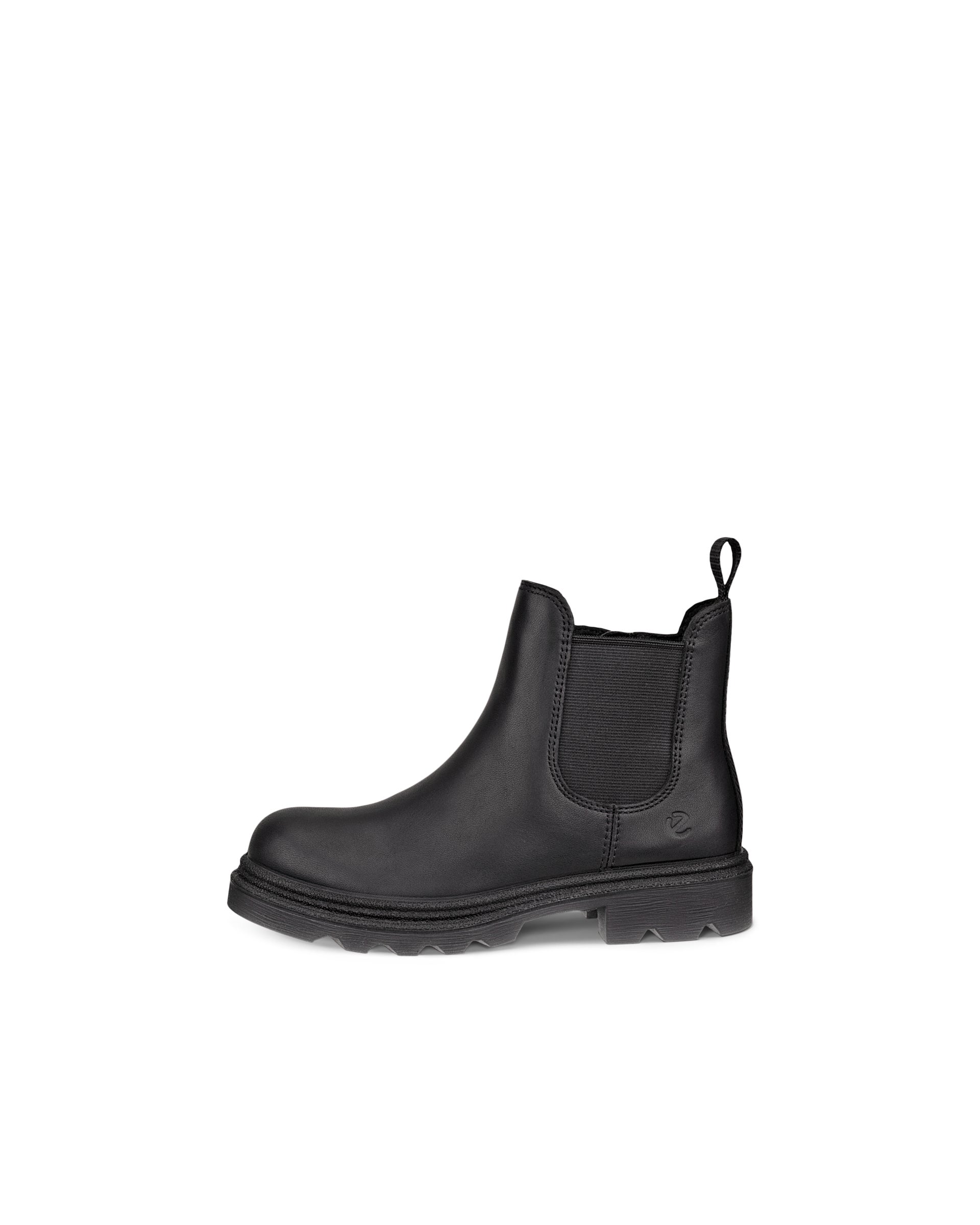 ECCO® Grainer botte Chelsea imperméable en cuir pour enfant - Noir - Outside