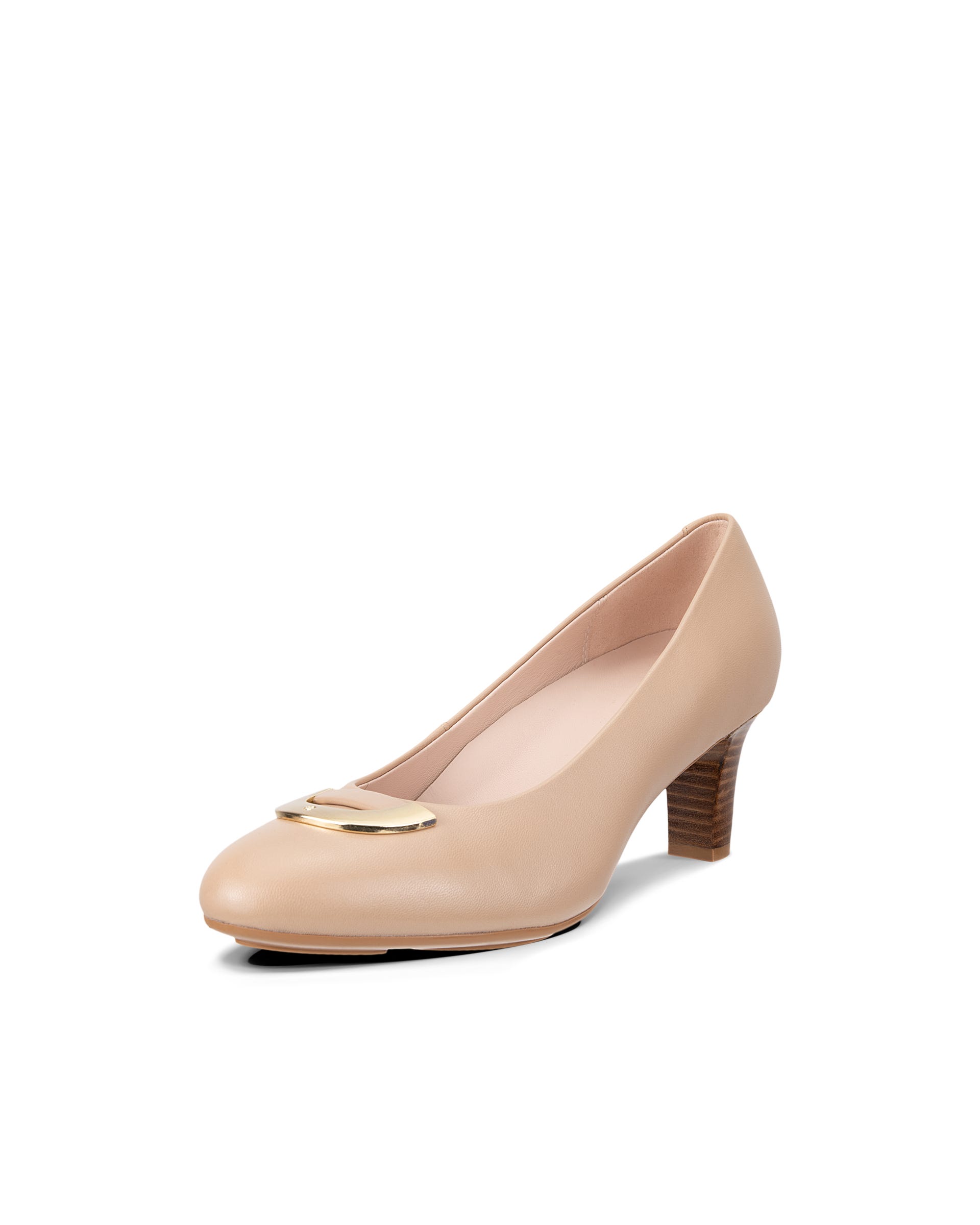 ECCO® ELEVATE 55 escarpins cuir pour femme - Beige - Outside