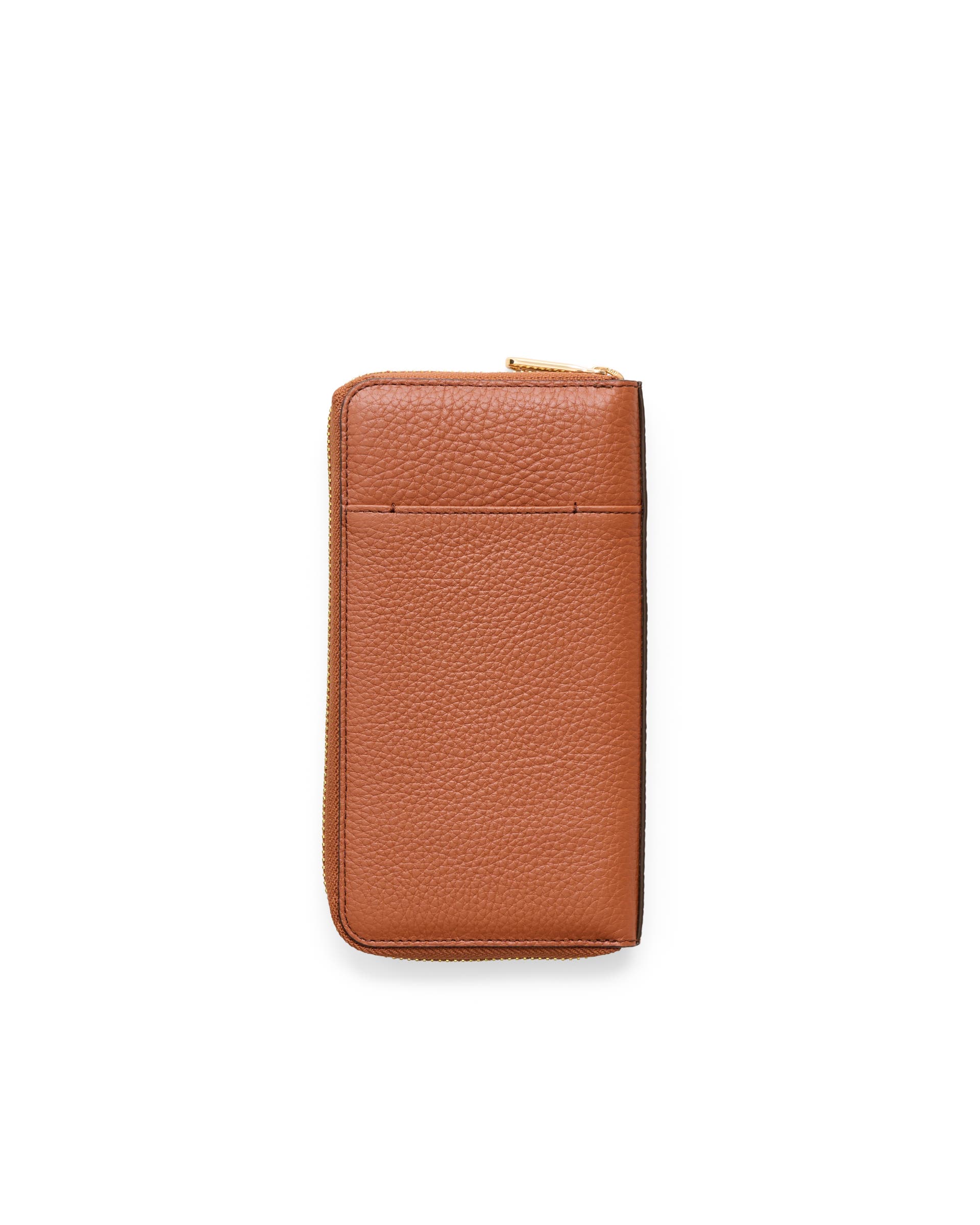 Duży skórzany portfel ECCO® Wallet - Brązowy - Back