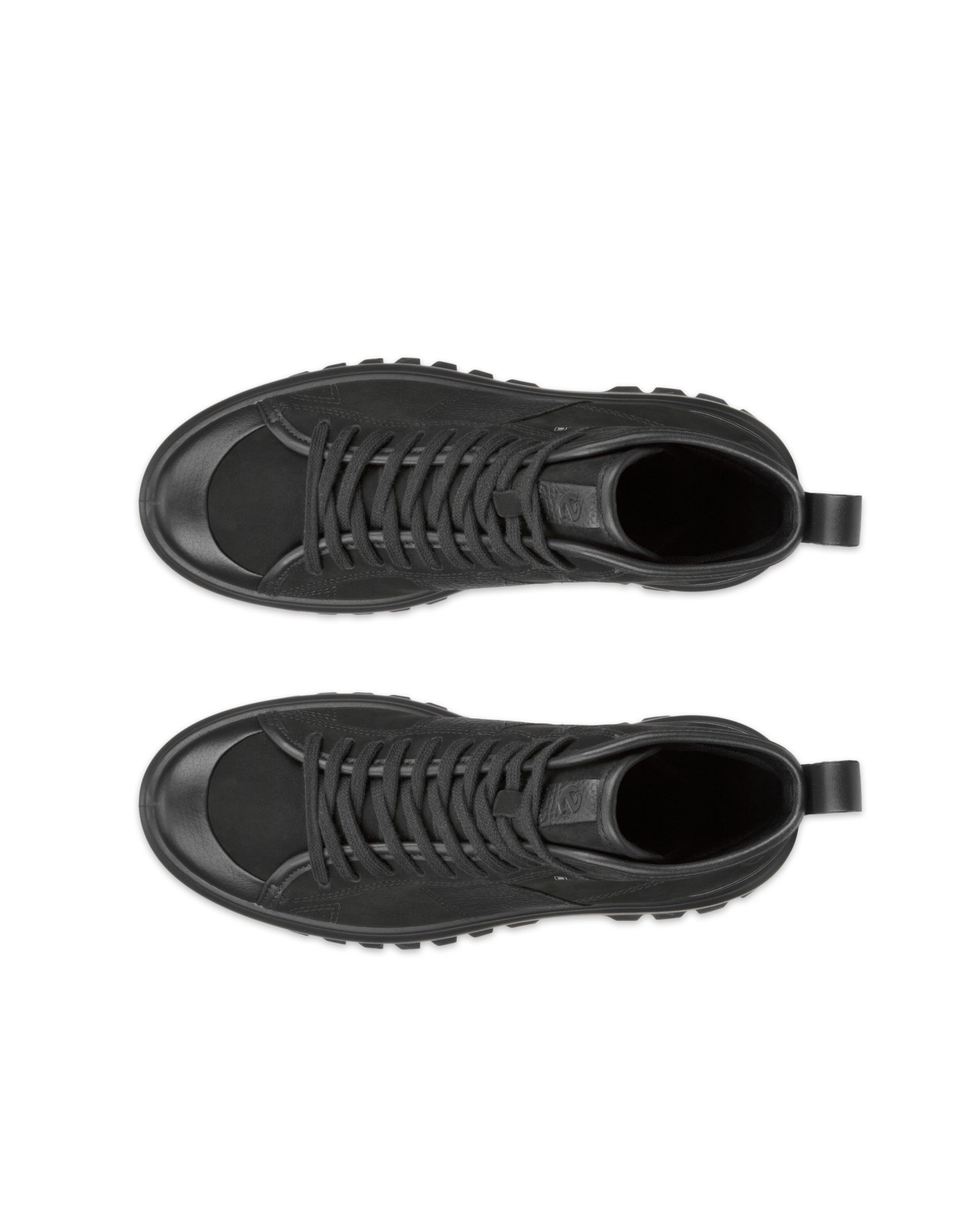 Women's ECCO® Street Ace Rugged Nubuck Gore-Tex High-Top Sneaker - Black - Top left pair