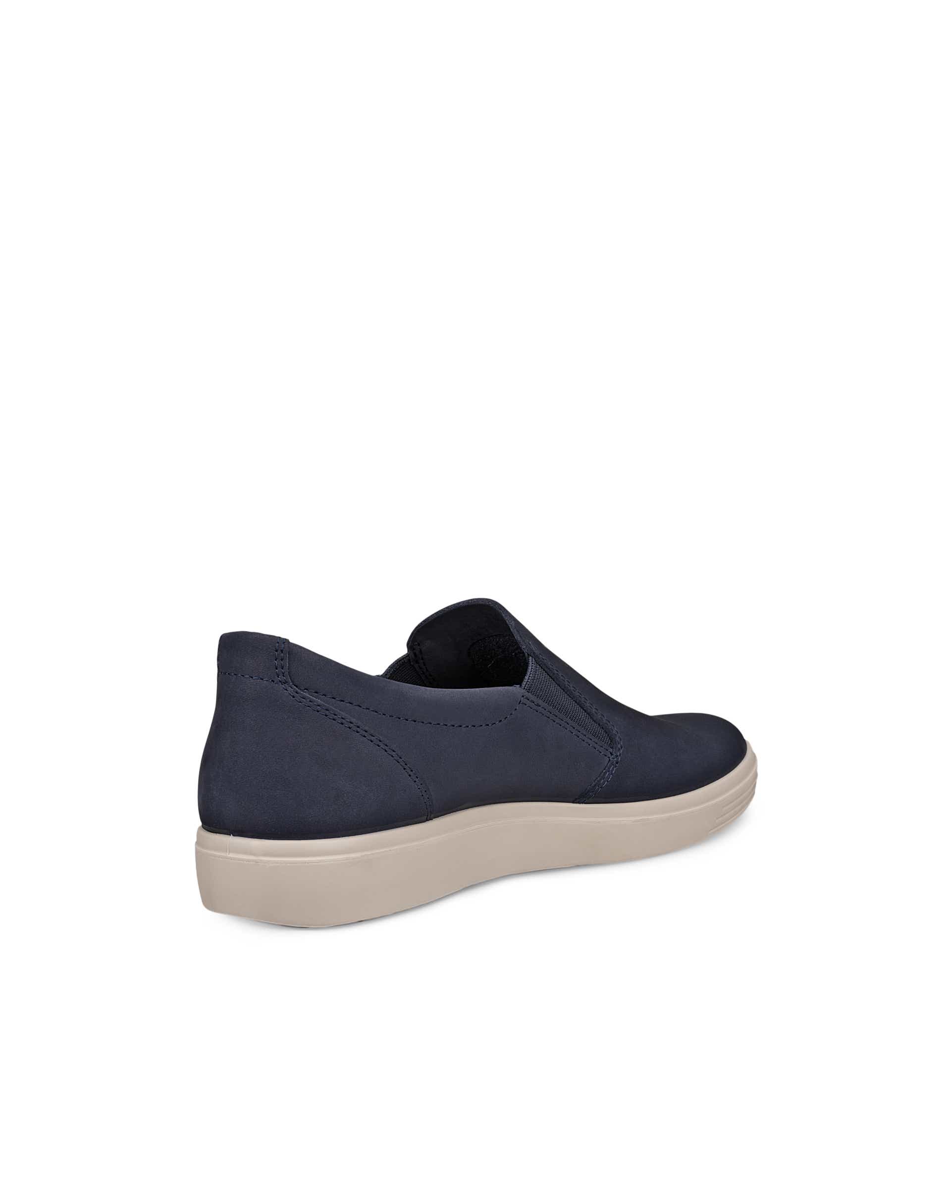 Dámské nubukové nazouvací tenisky ECCO® CLASSIC SNEAKER - Modrá - Back