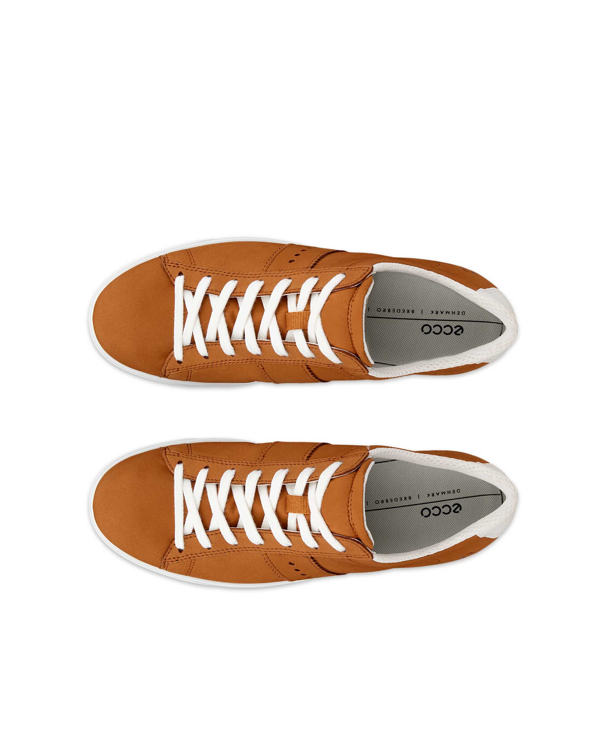 ECCO® STREET LITE baskets en nubuck pour femme - Brun - Top left pair