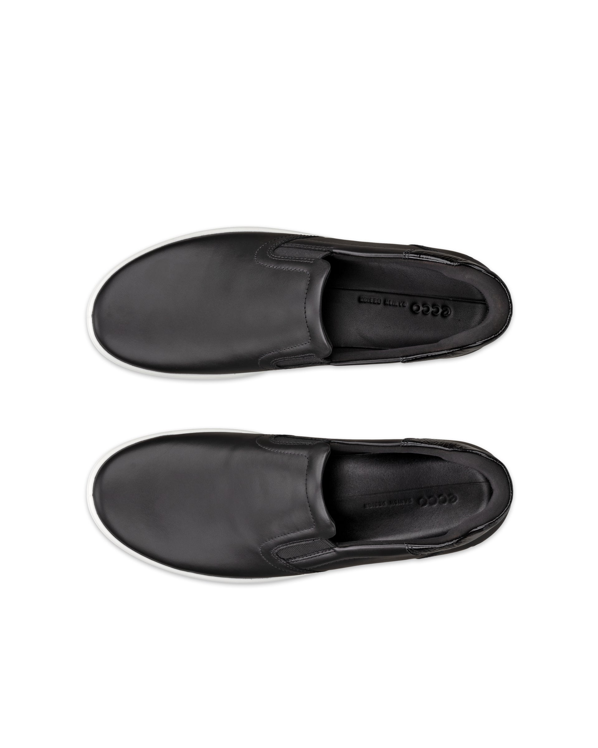Chaussure en cuir à enfiler ECCO® Soft 7 pour femme - Noir - Top left pair