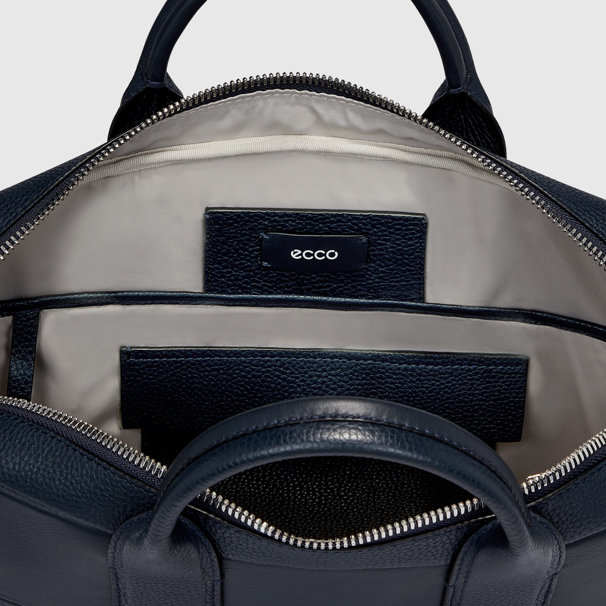 ECCO TEXTUREBLOCK LAPTOP BAG - Blue - Inside