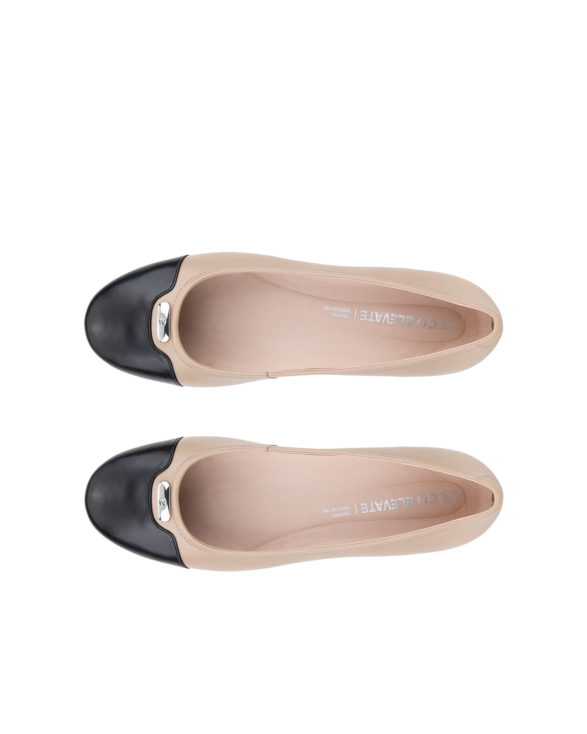 ECCO® ELEVATE 15 ballerines en cuir pour femme - Beige - Outside