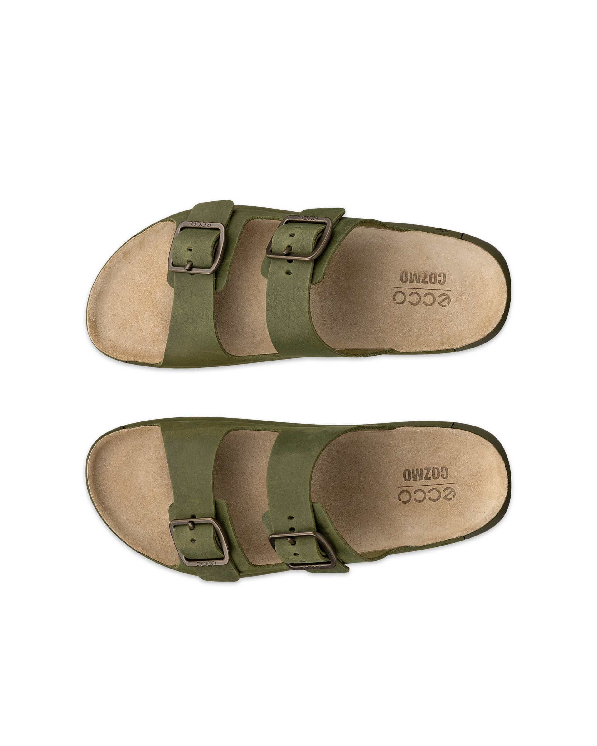 ECCO® Cozmo muške sandale od nabuka s dvjema trakama - Zelena - Top left pair