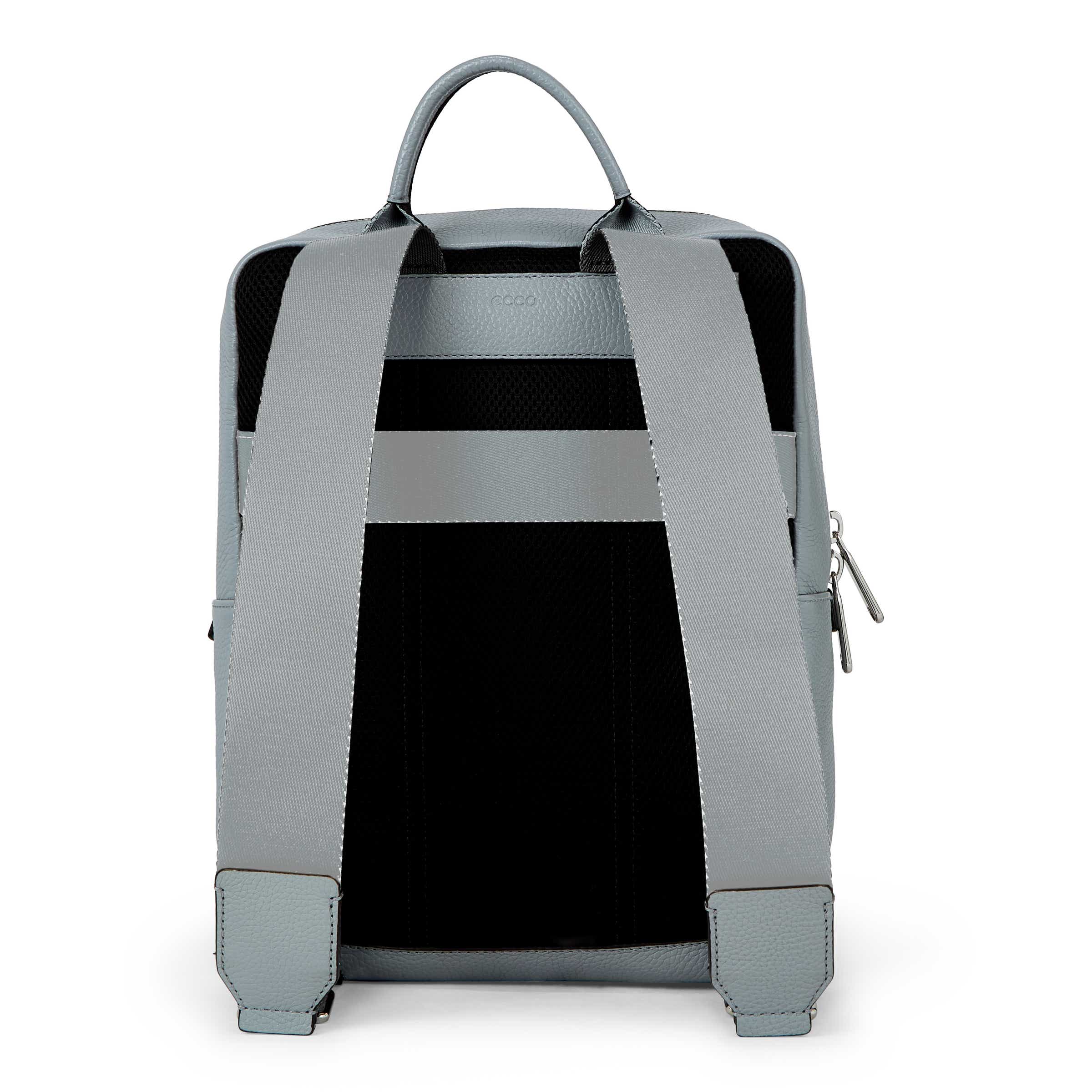 ECCO Square Pack レザーバックパック - Grey - Back