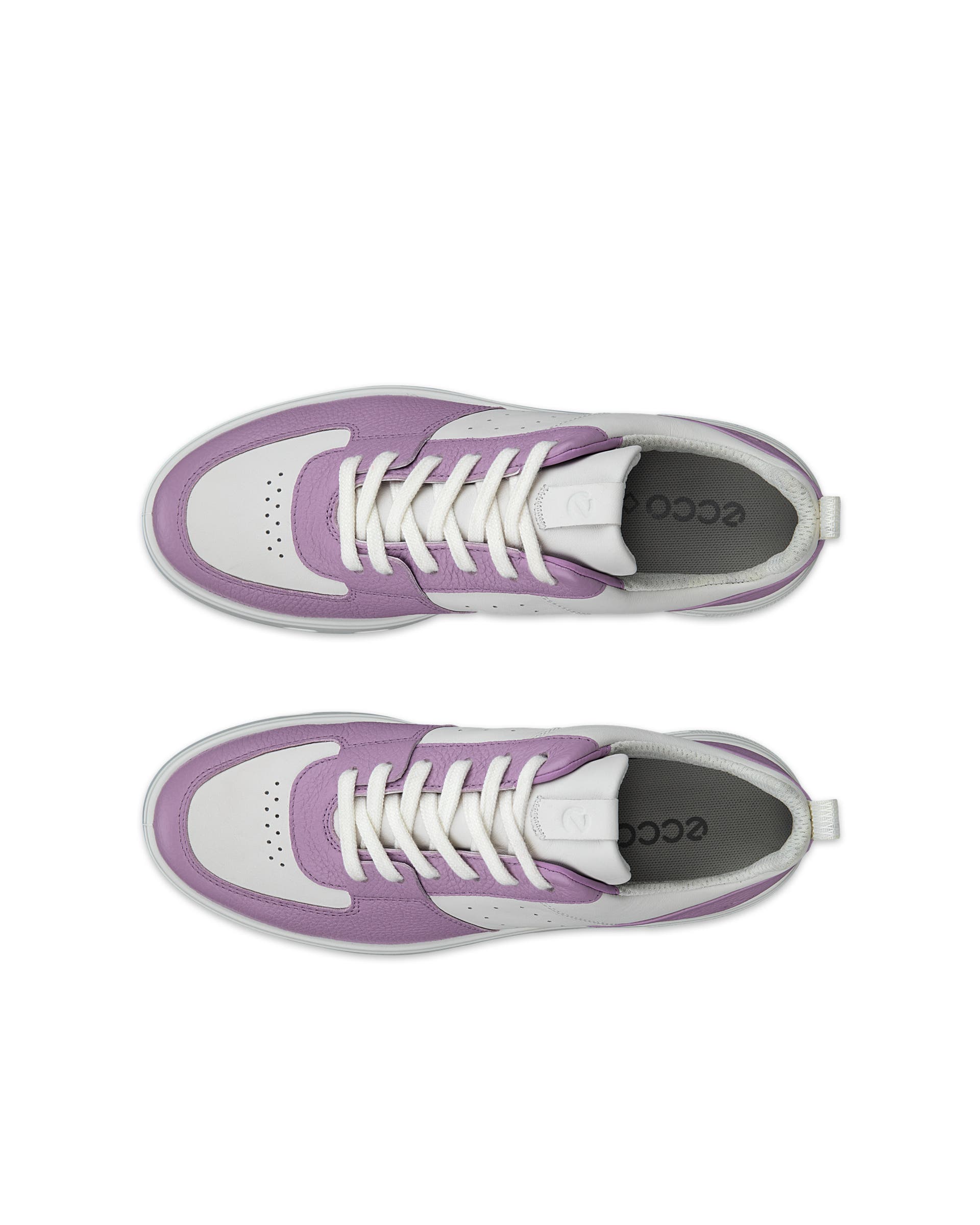 ECCO® Street 720 baskets en cuir Gore-Tex pour femme - Violet - Top left pair