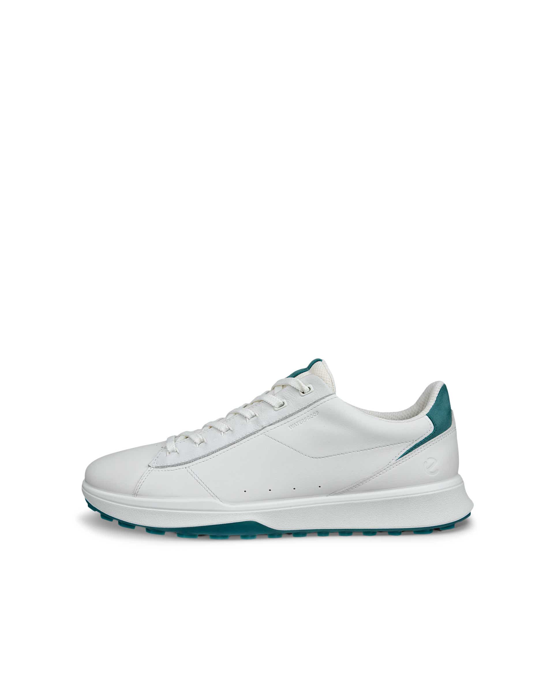 Men's ECCO® Golf Street Vibe Leather Waterproof Golf Shoe - White - Outside