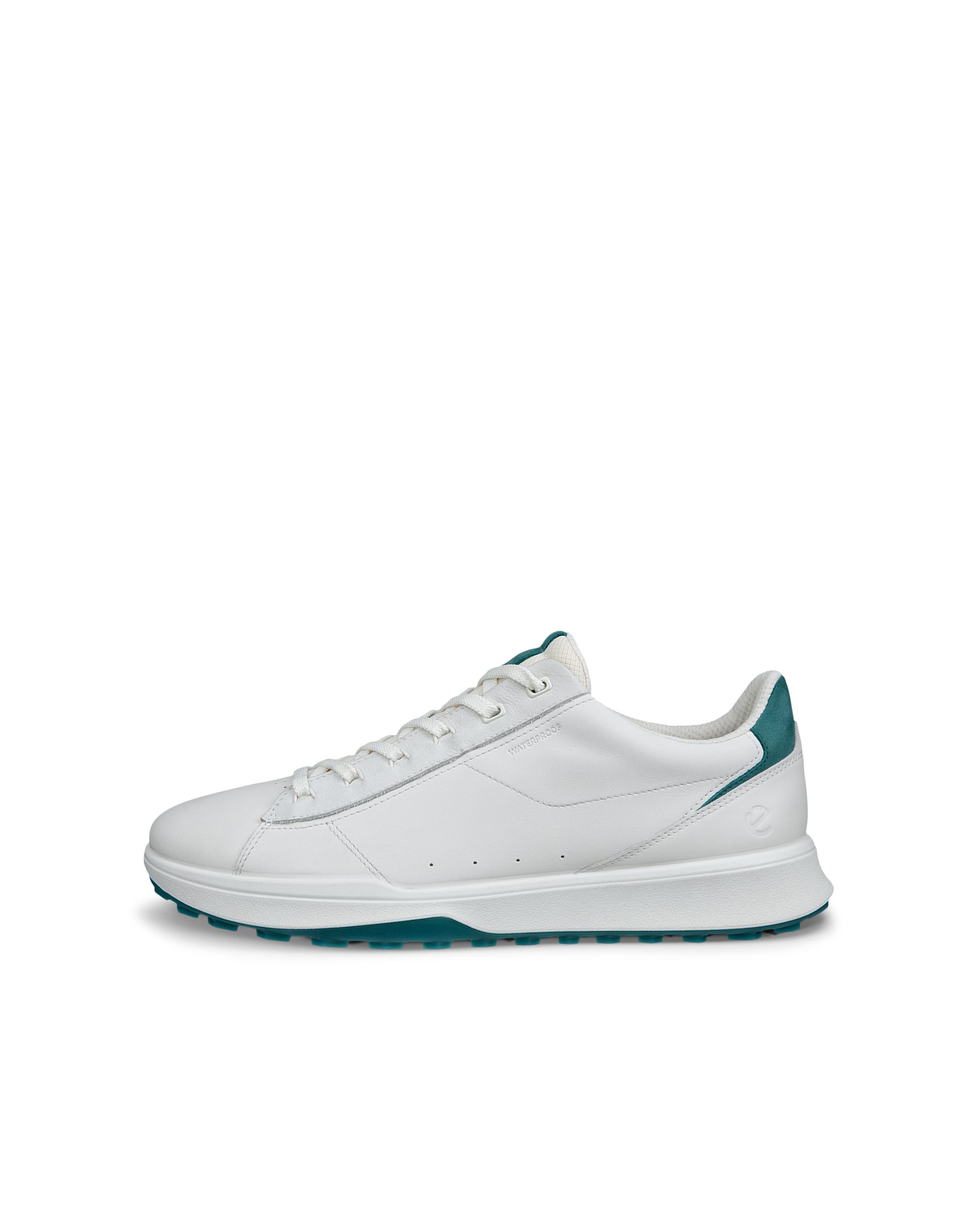 Men's ECCO® Golf Street Vibe Leather Waterproof Golf Shoe - White - Outside