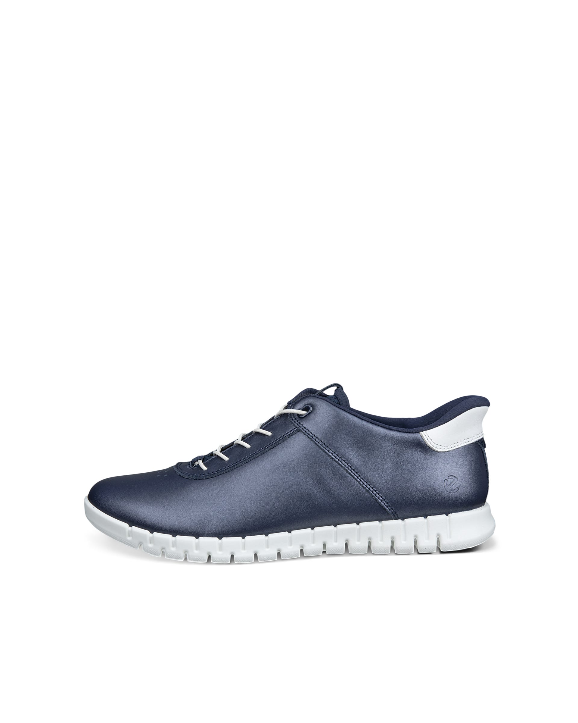 ECCO® GRUUV LITE slip-on sneakers i læder til damer - Blå - Outside