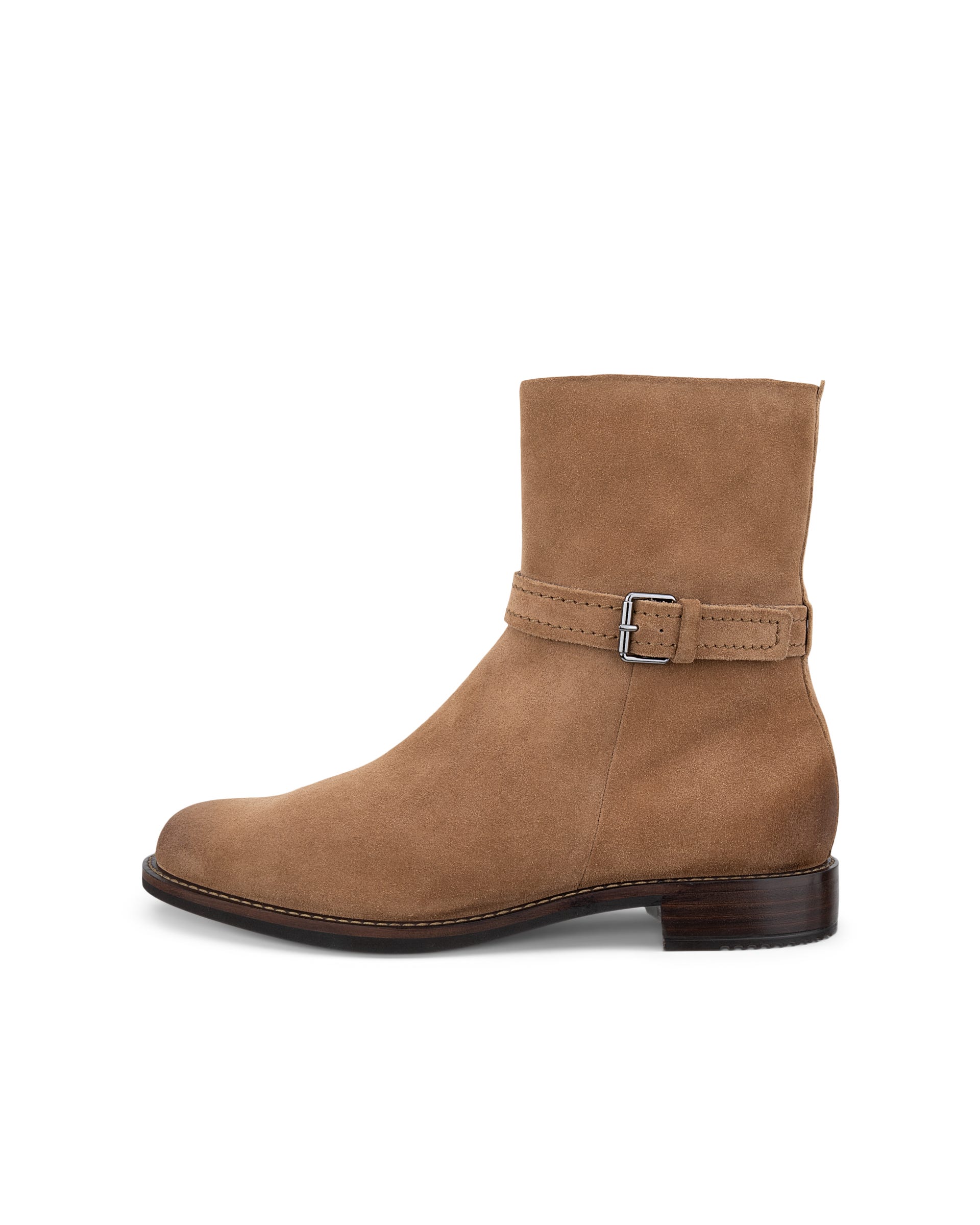 Women's ECCO® SARTORELLE 25 Suede Ankle Boot - Brown - Outside