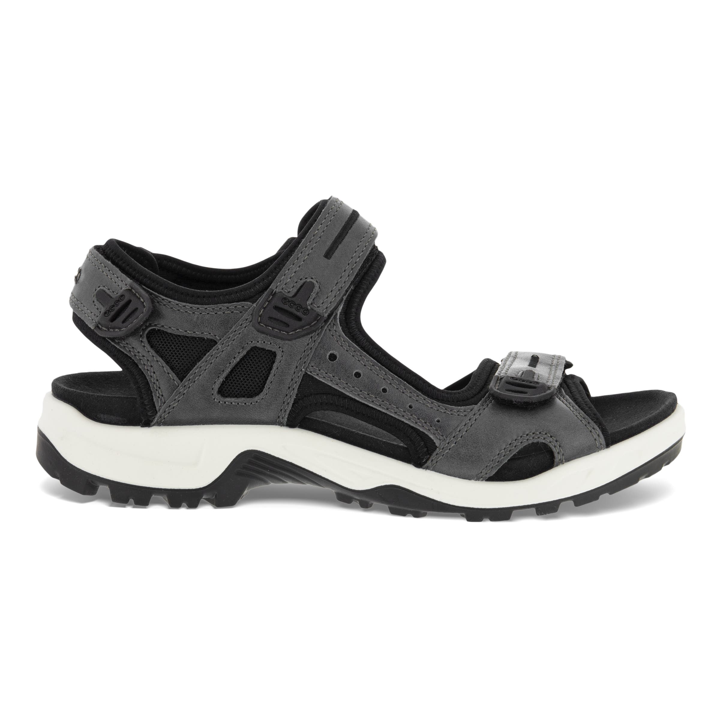 ECCO Offroad Upcycle Editions メンズ レザーハイキングサンダル - グレー - Outside