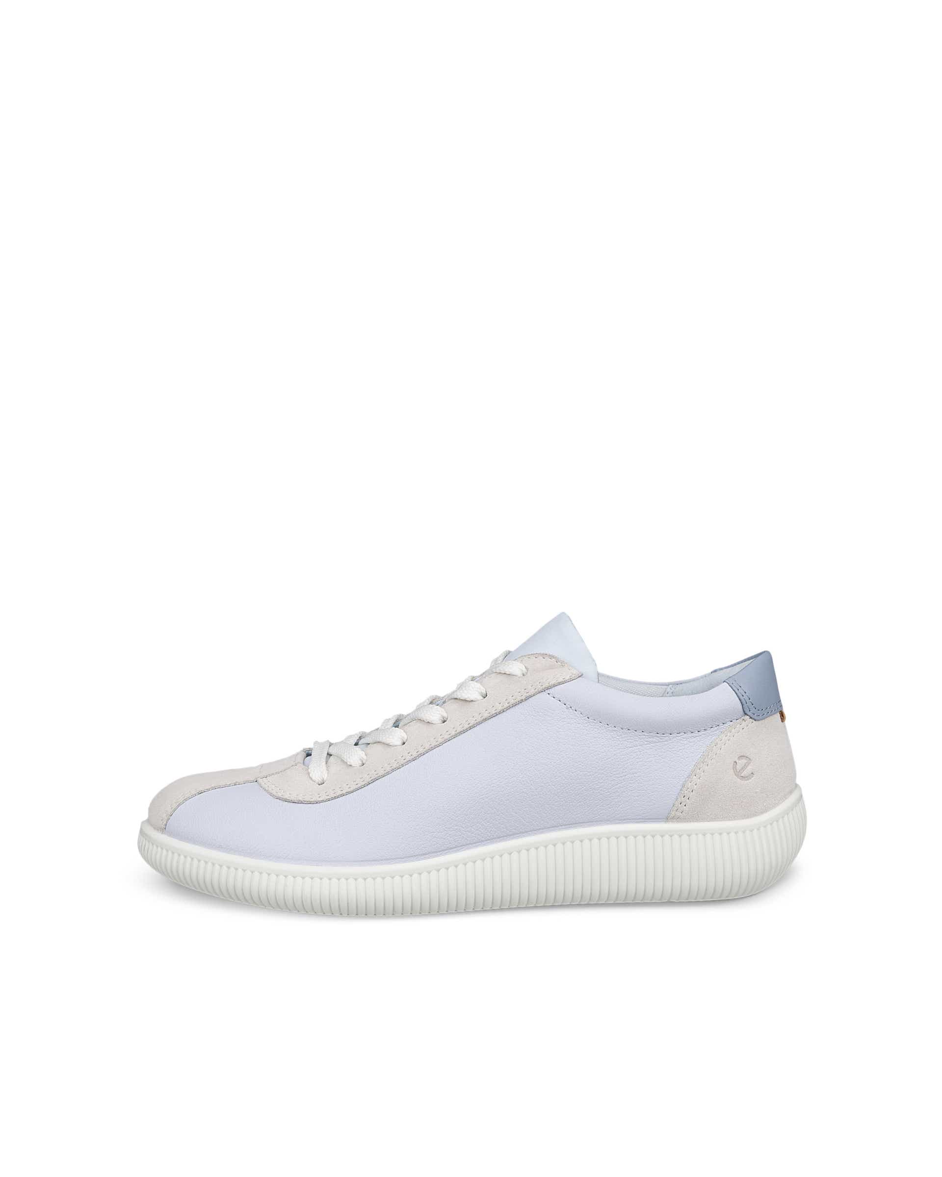 ECCO® Soft Zero Dames leren sneaker - Blauw - Outside