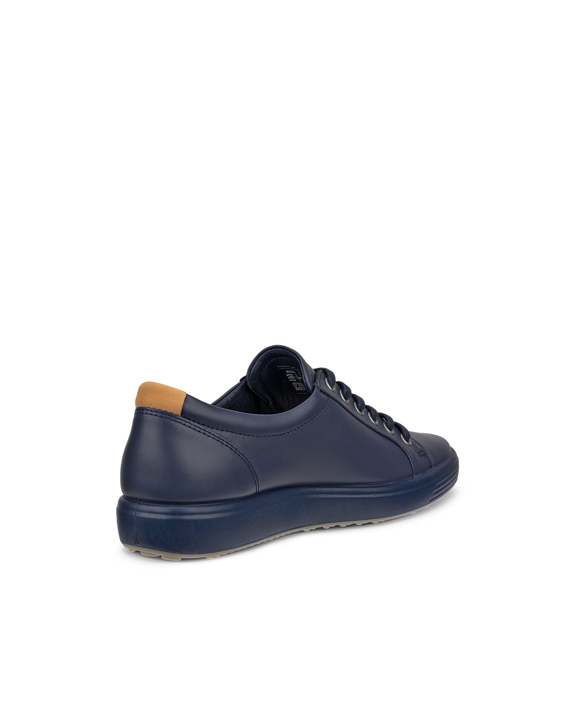 ECCO® Soft 7 Dames leren sneaker - Blauw - Back