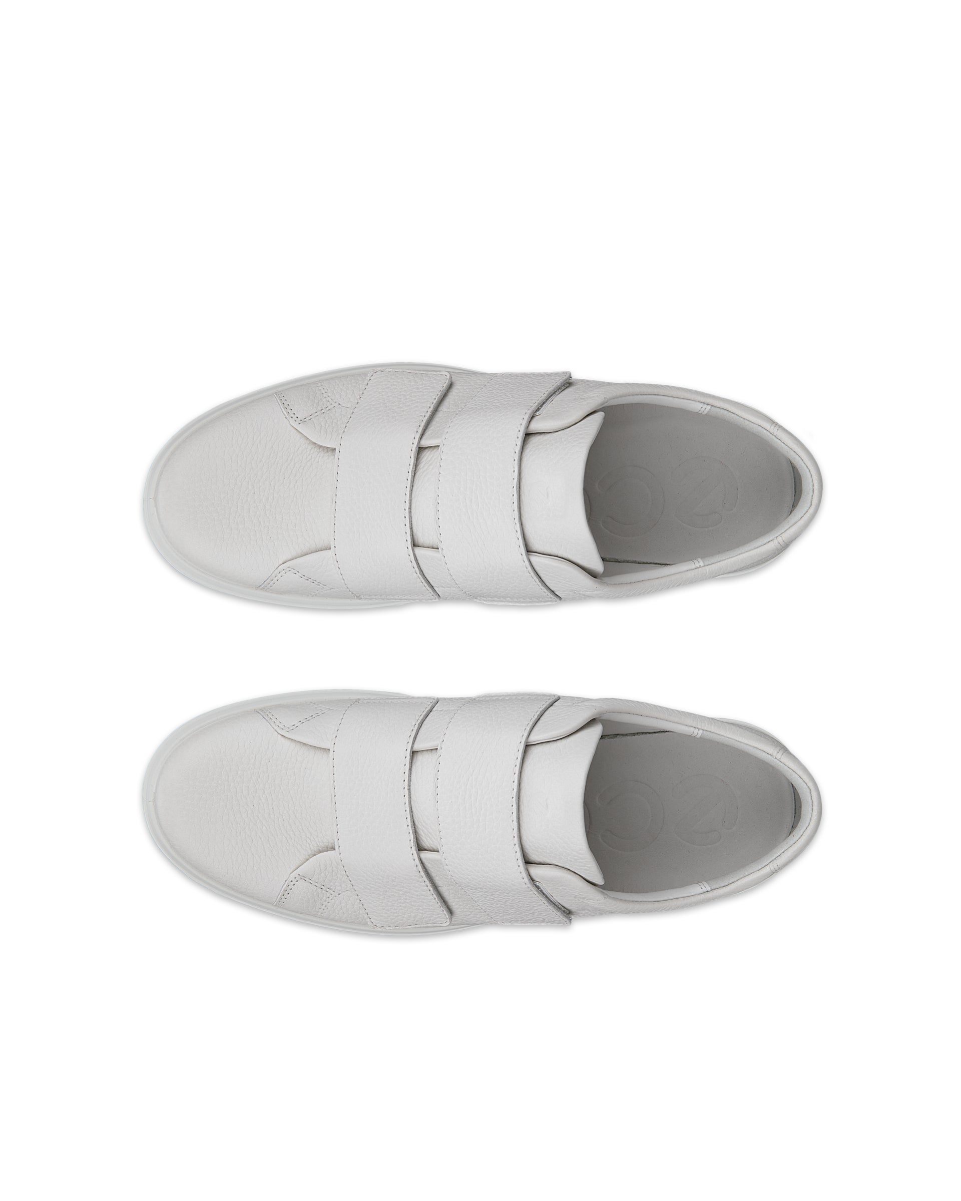 Pánske kožené tenisky ECCO® Soft 60 - Biela - Top left pair