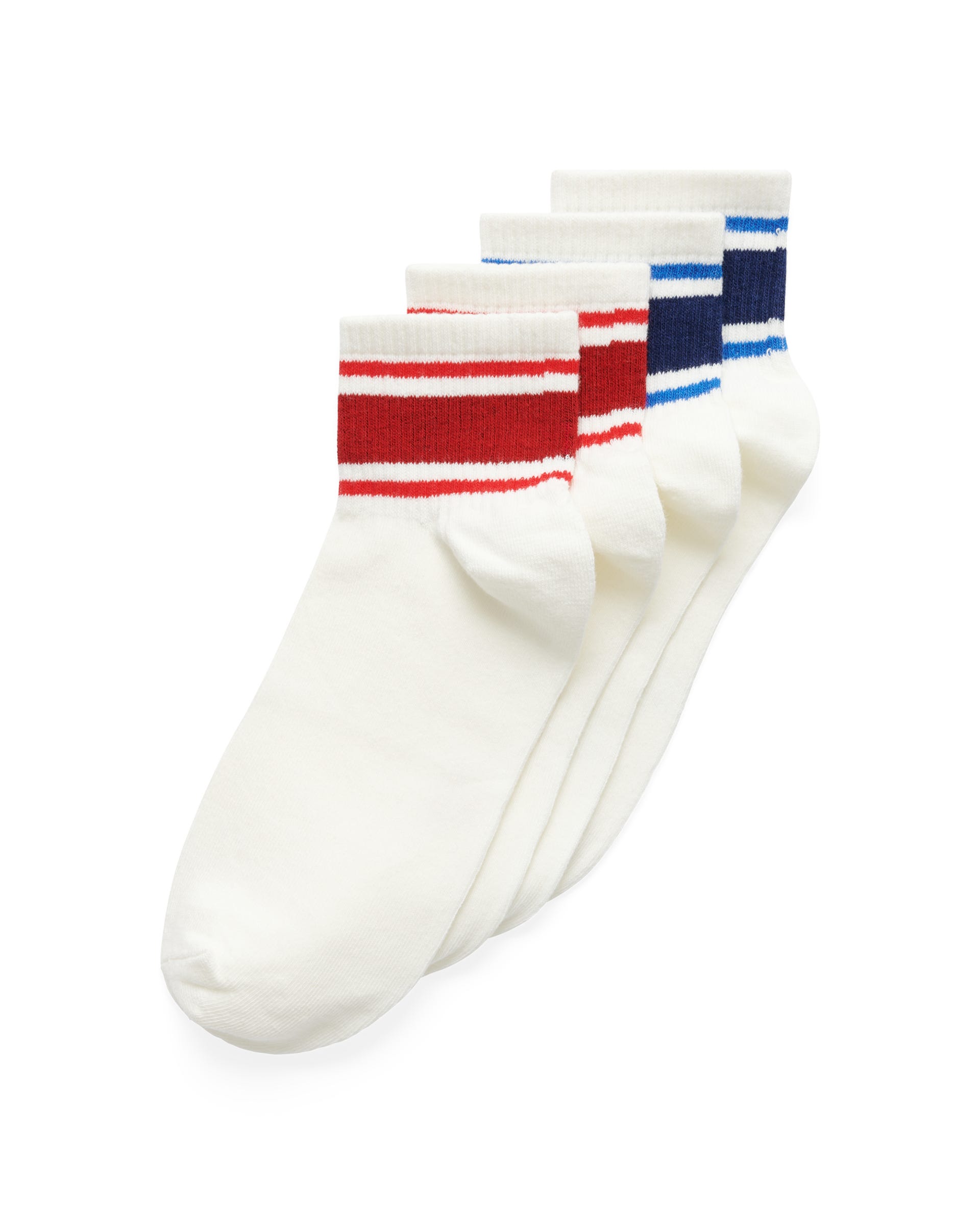 Unisex ECCO® Retro Low-Cut Socks (2-Pack) - White - Main