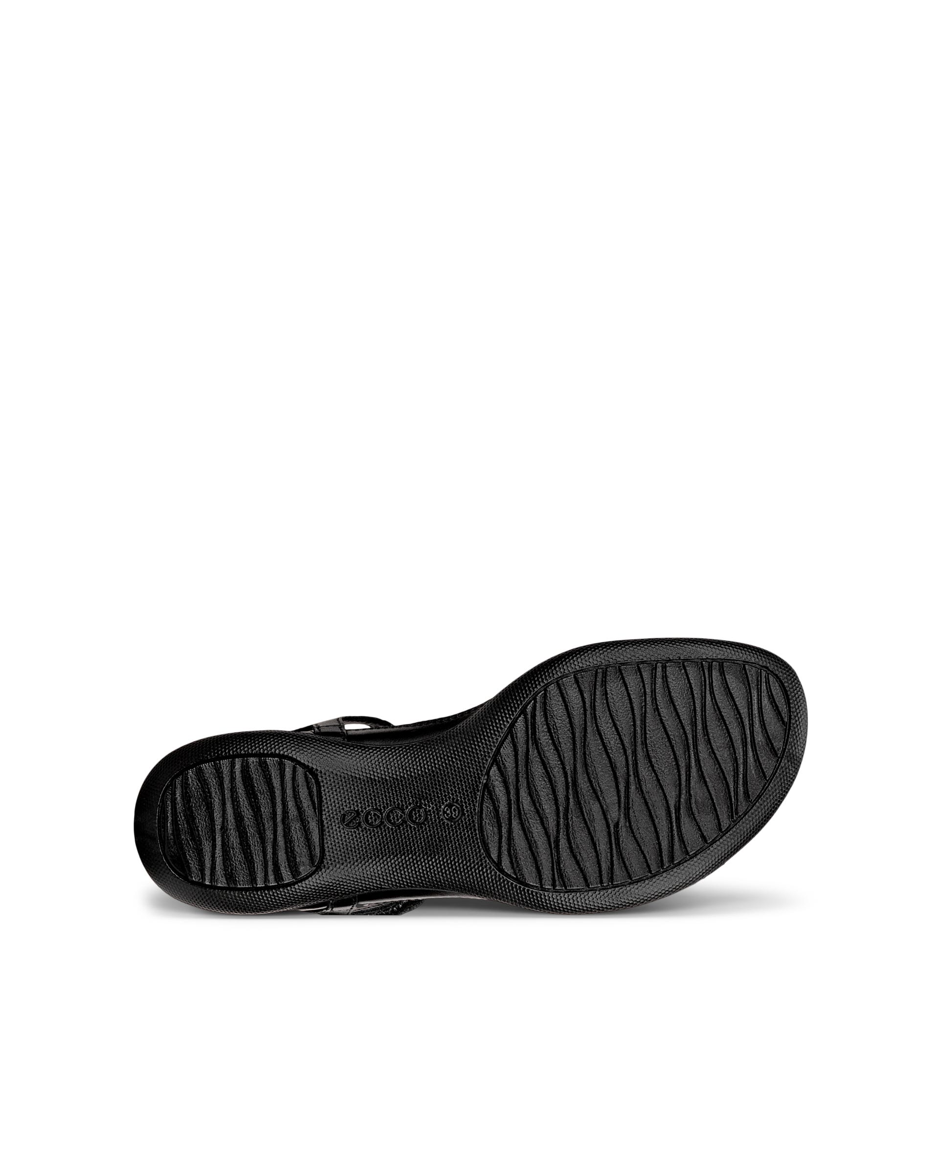Women's ECCO® Flash Leather Flat Sandal - Black - Sole