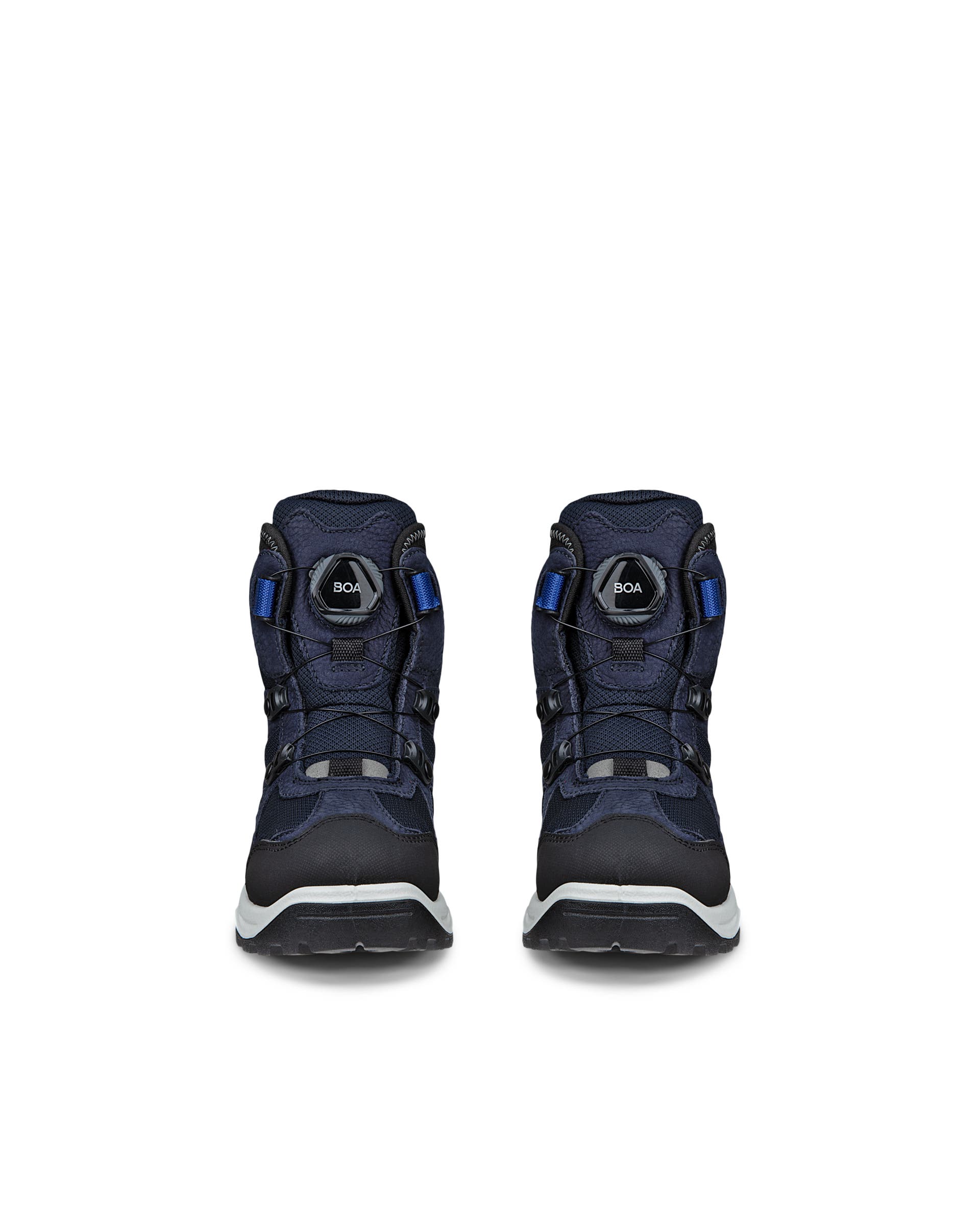 Dziecięce wodoodporne nubukowe buty zimowe ECCO® SNOW MOUNTAIN - Niebieski - Front pair
