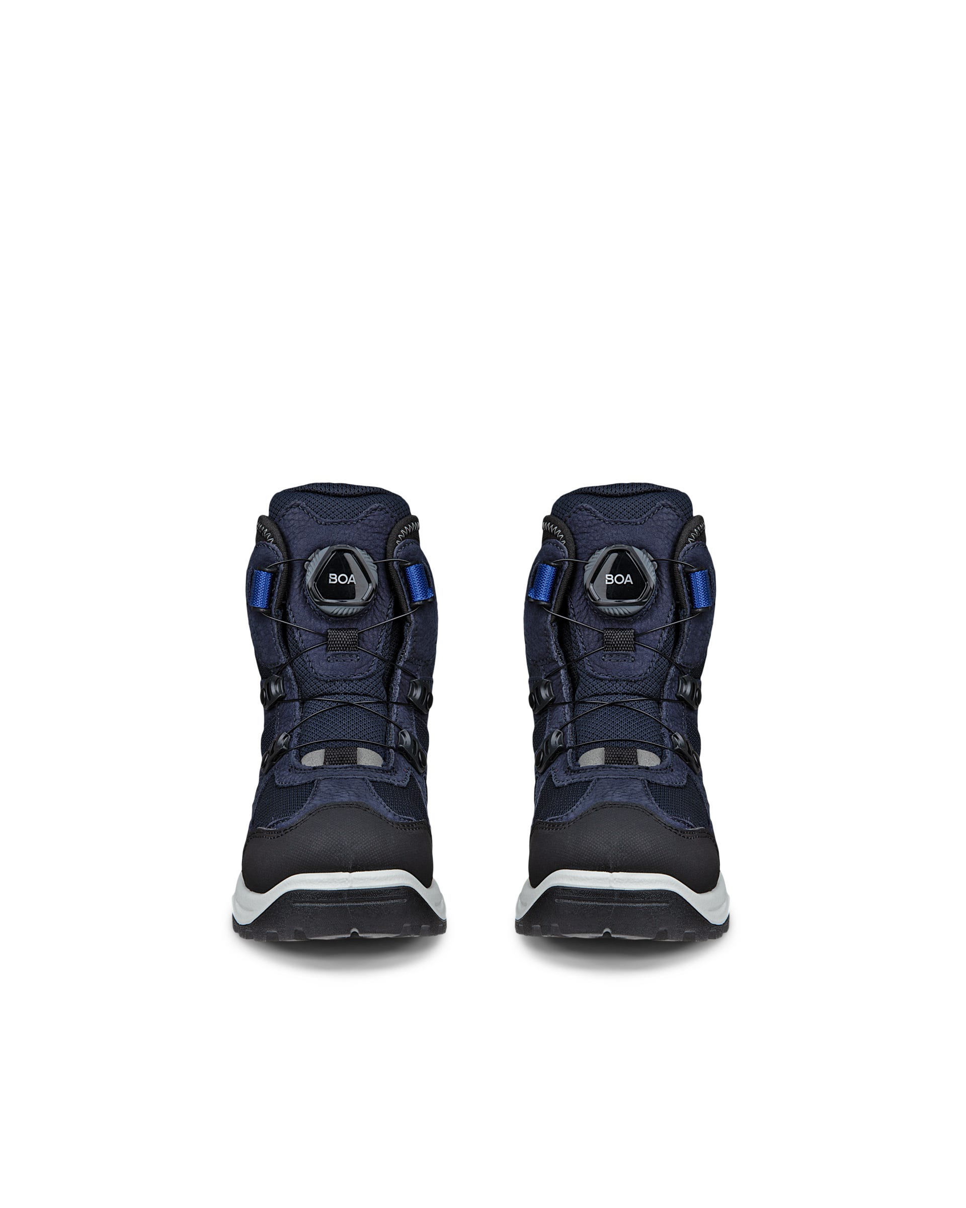 Dziecięce wodoodporne nubukowe buty zimowe ECCO® SNOW MOUNTAIN - Niebieski - Front pair