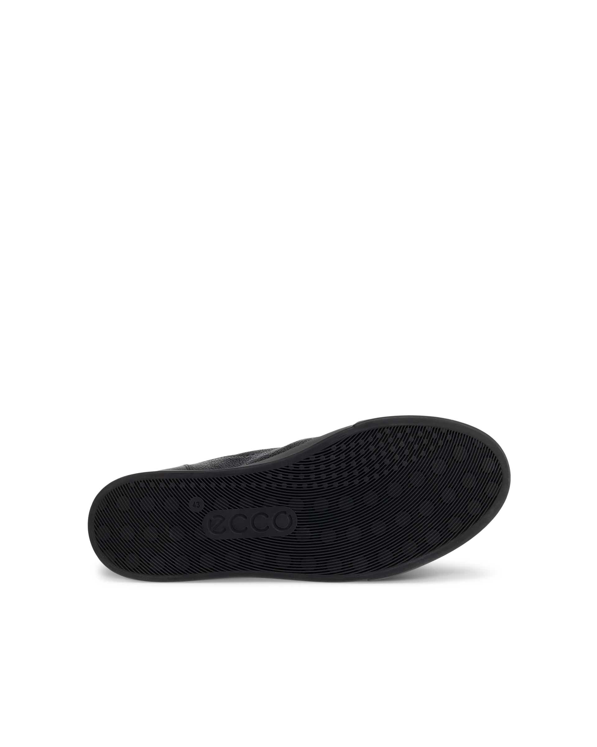 Men's ECCO® SOFT 10 Nubuck Sneaker - Black - Sole