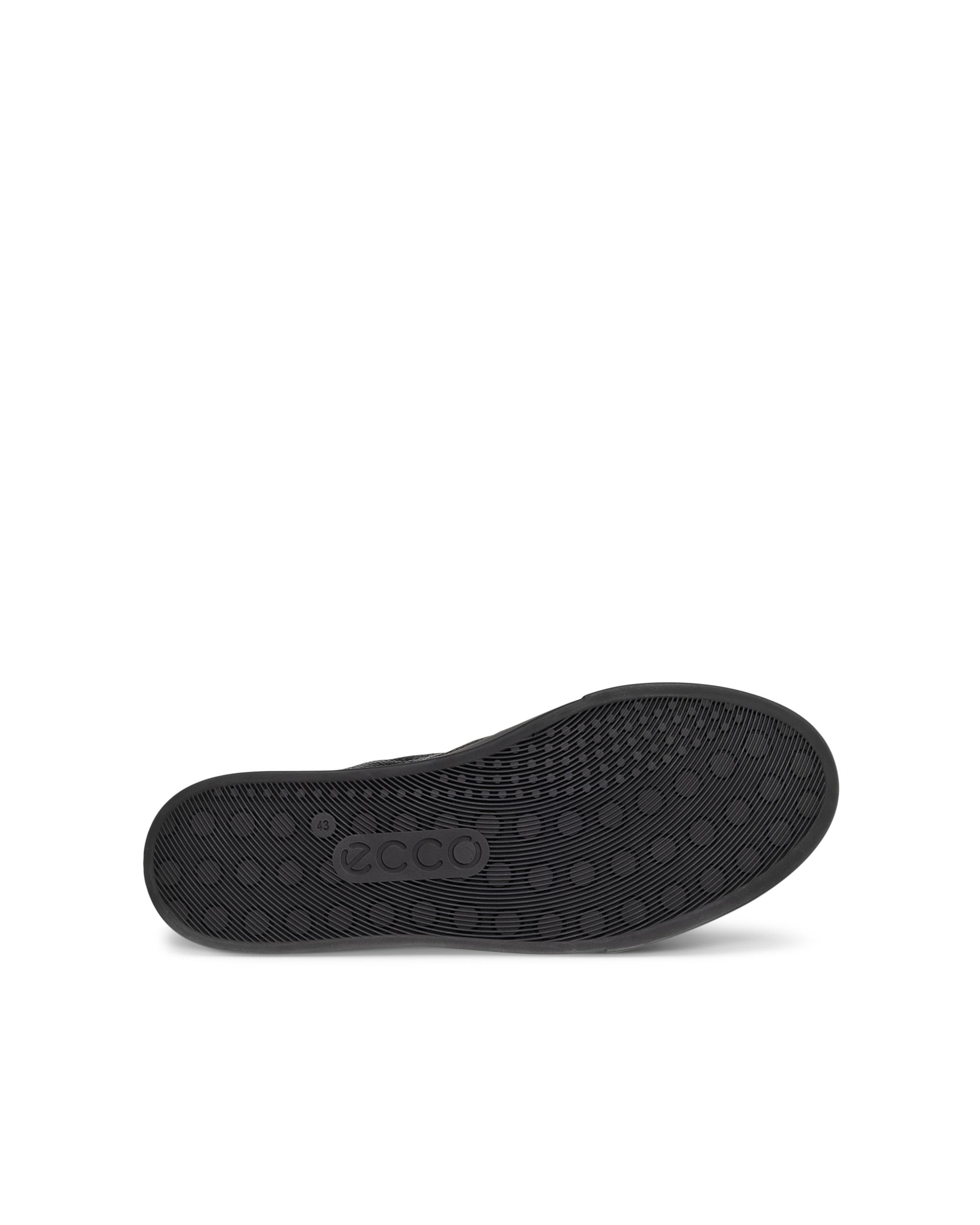 Men's ECCO® SOFT 10 Nubuck Trainer - Black - Sole
