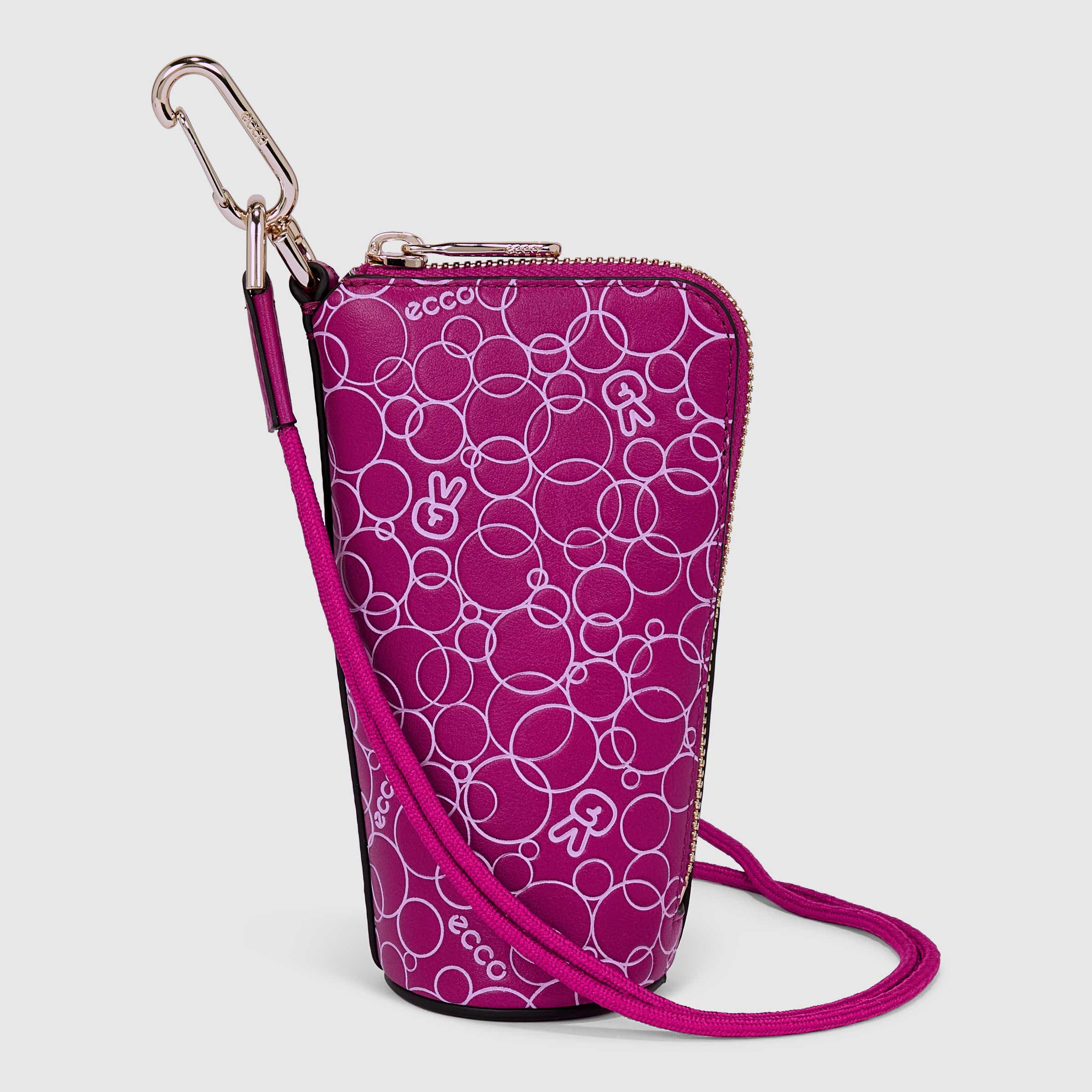 ECCO® Peach Leather Pouch Bag - Pink - Main