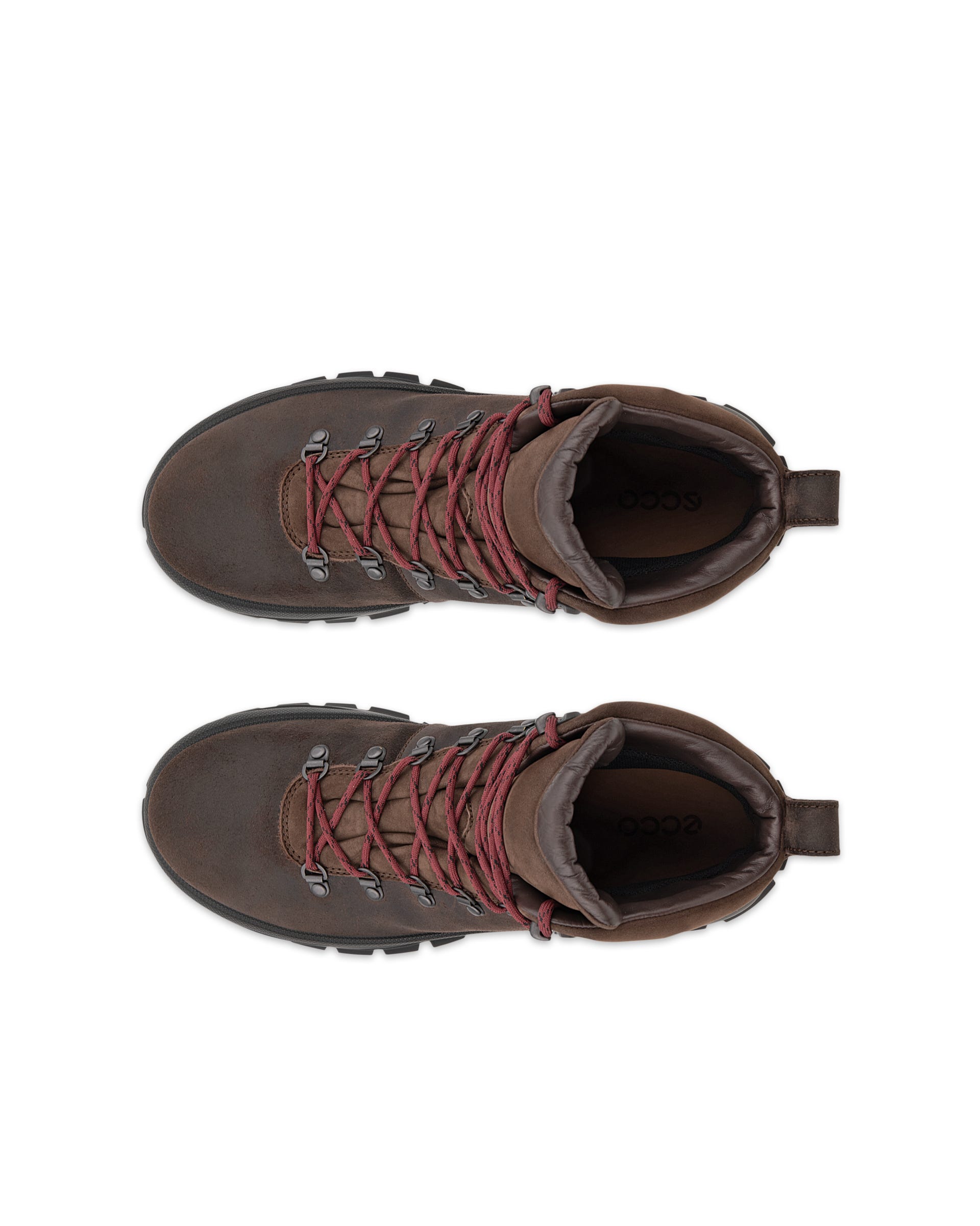 Men's ECCO® Track 30 Suede Waterproof Boot - Brown - Top left pair