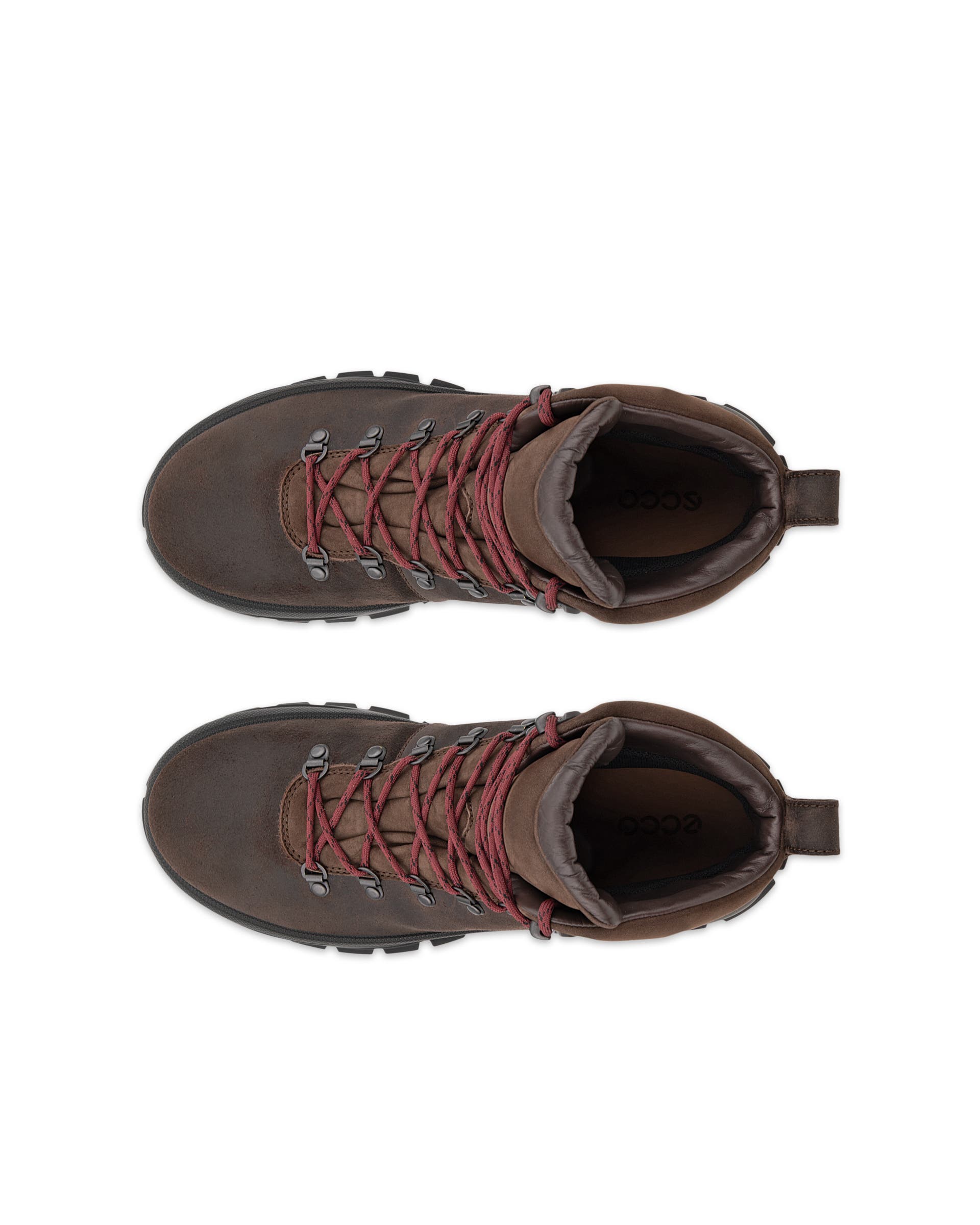 Men's ECCO® Track 30 Suede Waterproof Boot - Brown - Top left pair