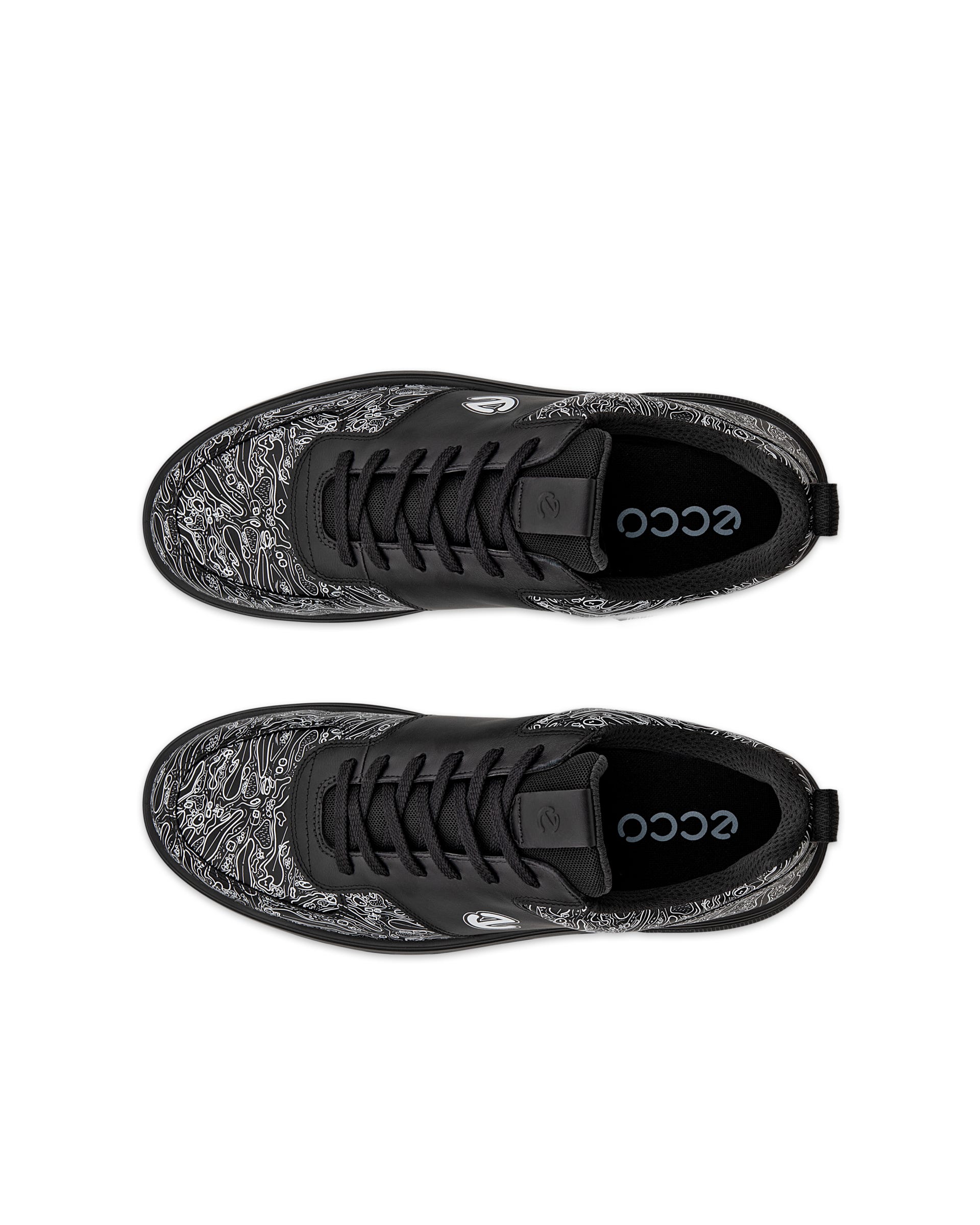 ECCO® Golf Street 720 Heren leren Gore-Tex golfschoen - Zwart - Top left pair