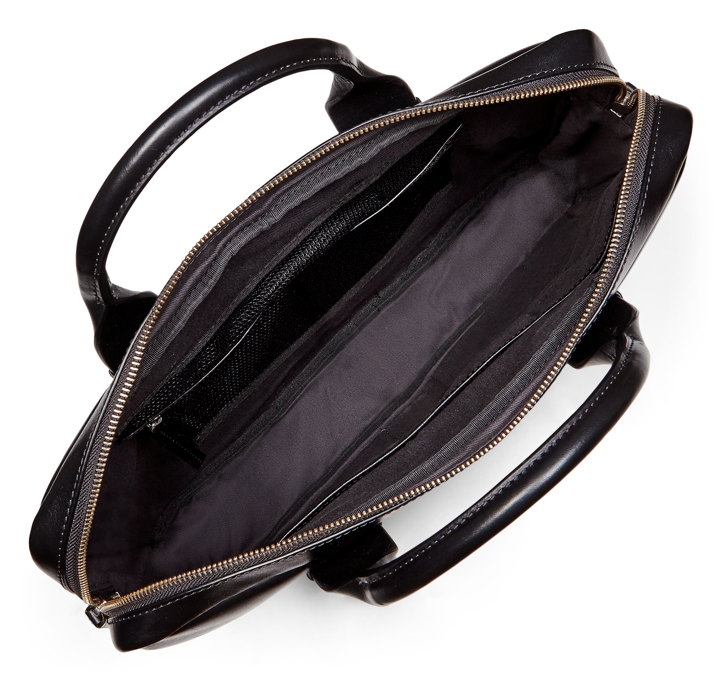 Men's ECCO® Lars Leather Laptop Bag - Black - Inside