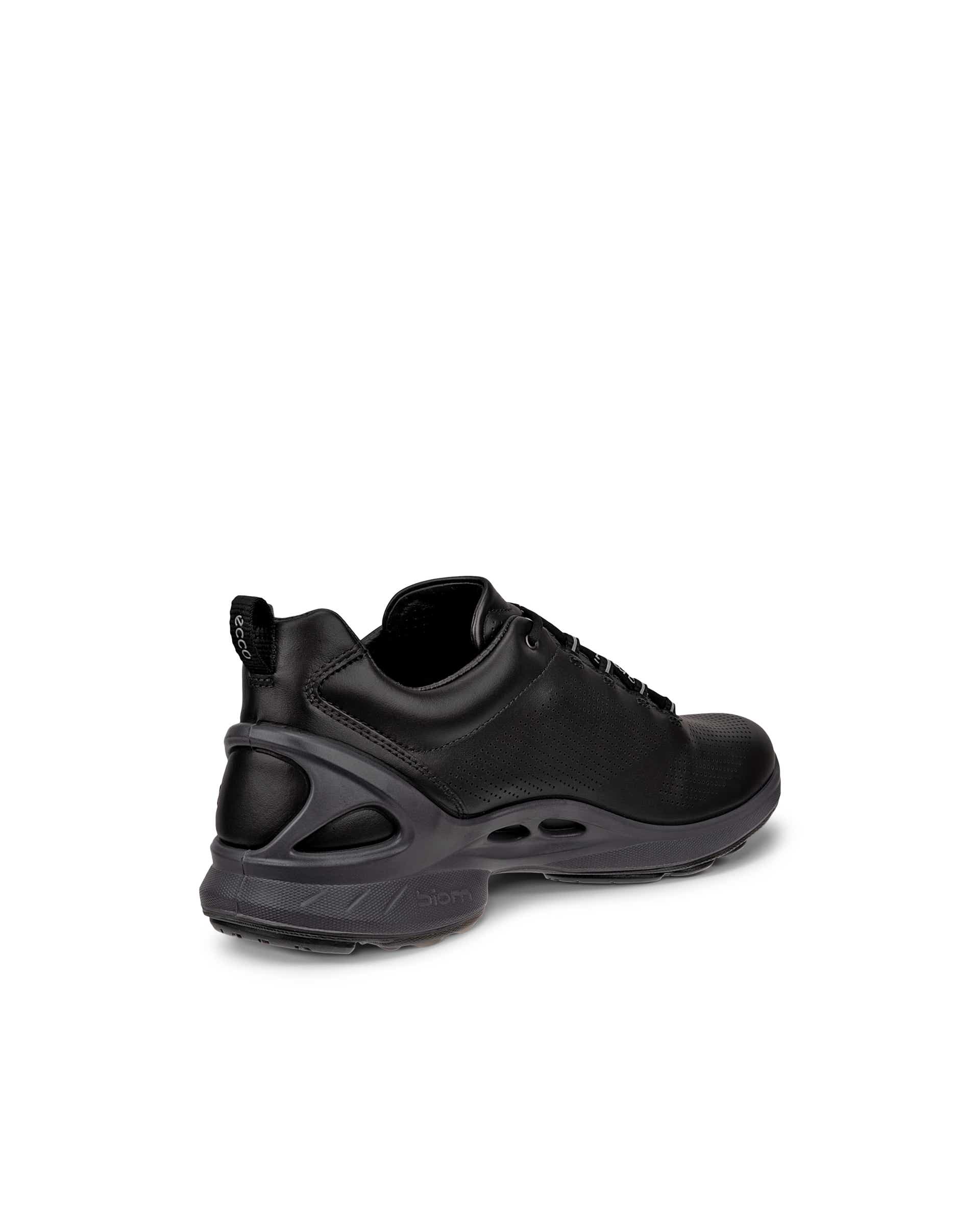 Men's ECCO® Biom Fjuel Leather Outdoor Sneaker - Black - Back
