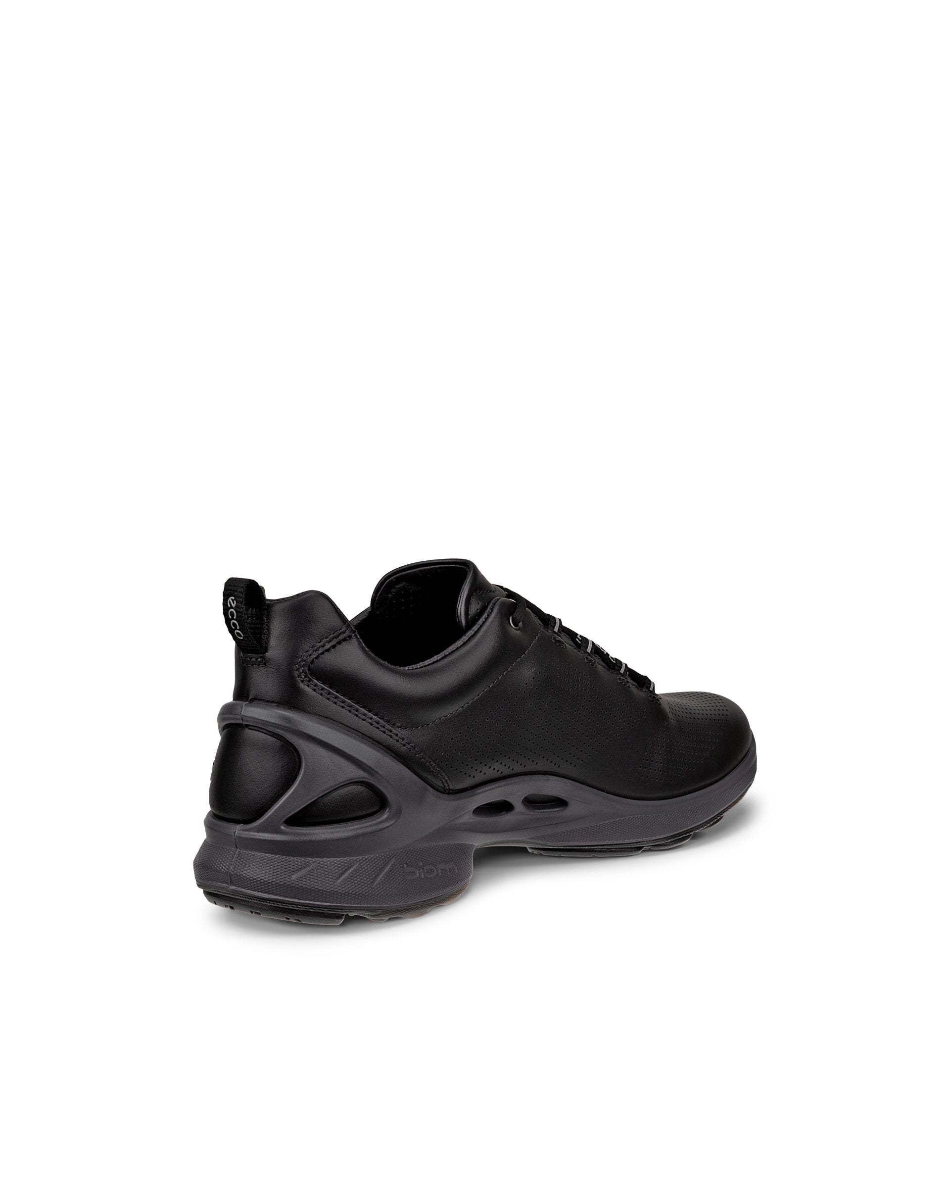Men's ECCO® Biom Fjuel Leather Outdoor Sneaker - Black - Back