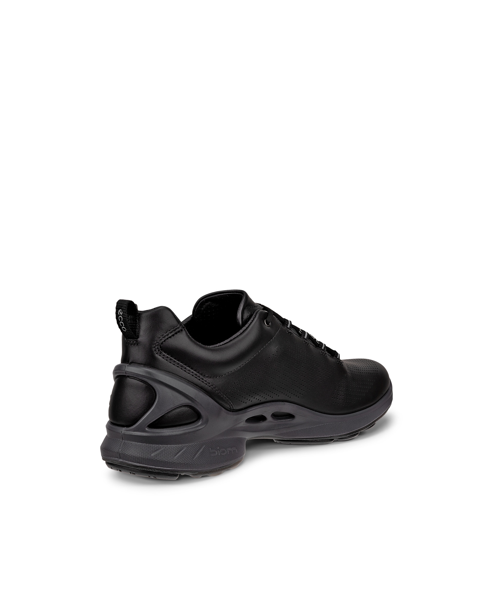 Men's ECCO® Biom Fjuel Leather Outdoor Sneaker - Black - Back