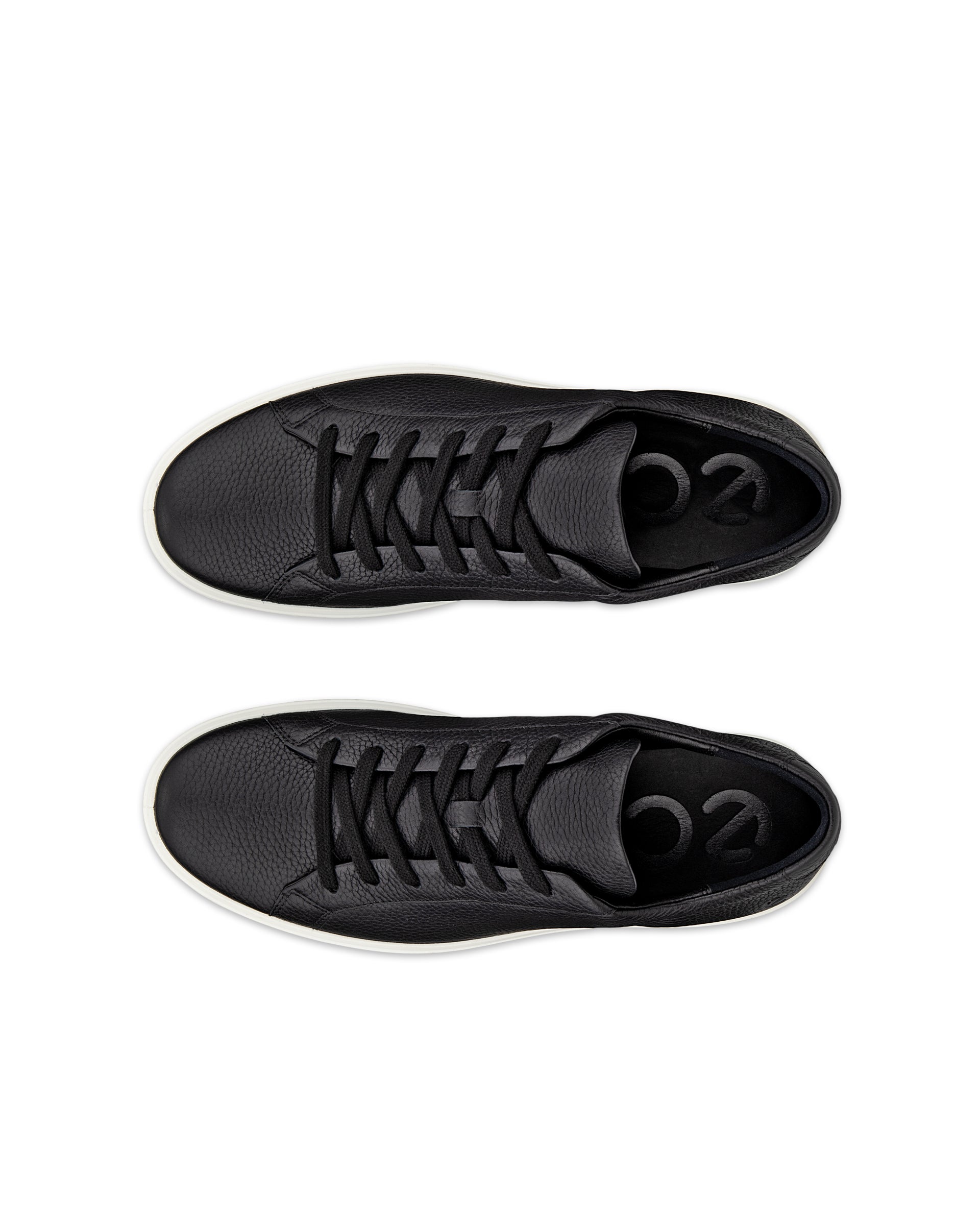 ECCO® Soft 60 Herren Ledersneaker - Schwarz - Top left pair