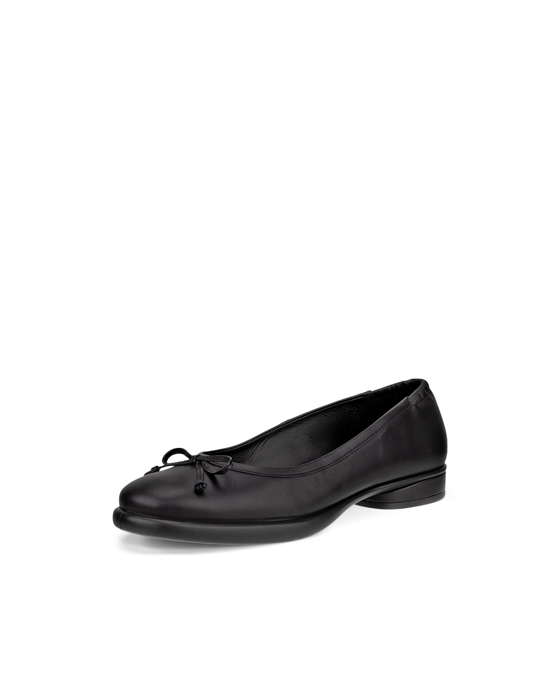 Women's ECCO® Sculpted LX 15 BOW Leather Ballerina - Black - Main