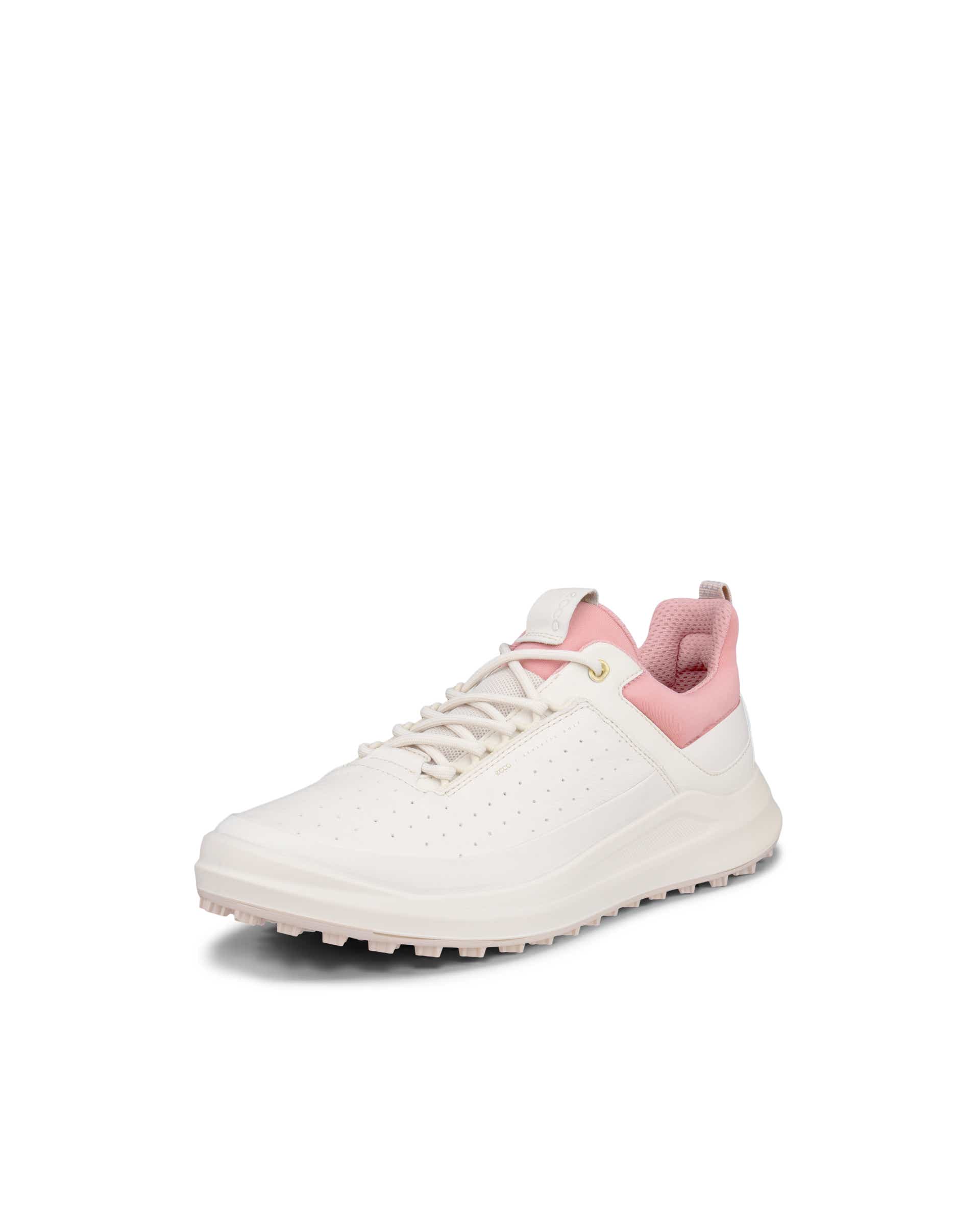 Ladies ECCO® Golf Core Leather Golf Shoe - Beige - Main