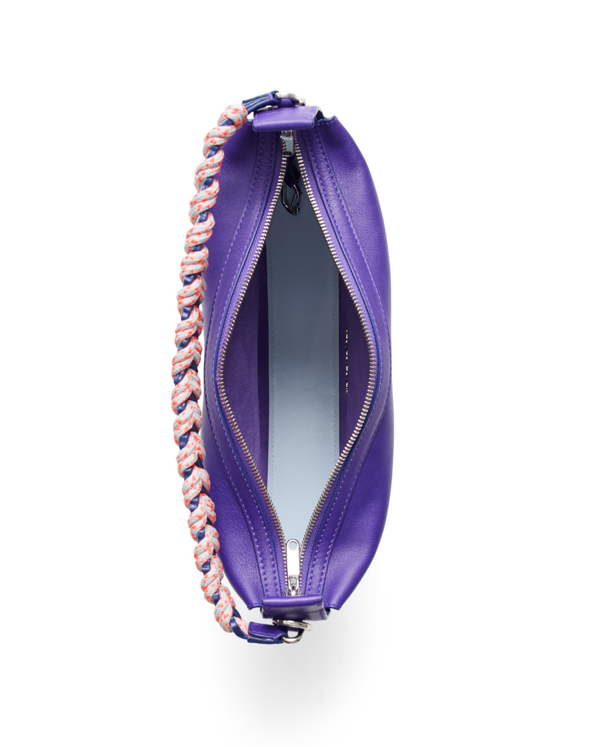 Sac à bandoulière moyen en cuir lisse ECCO® Fortune Soft - Violet - Birdeye