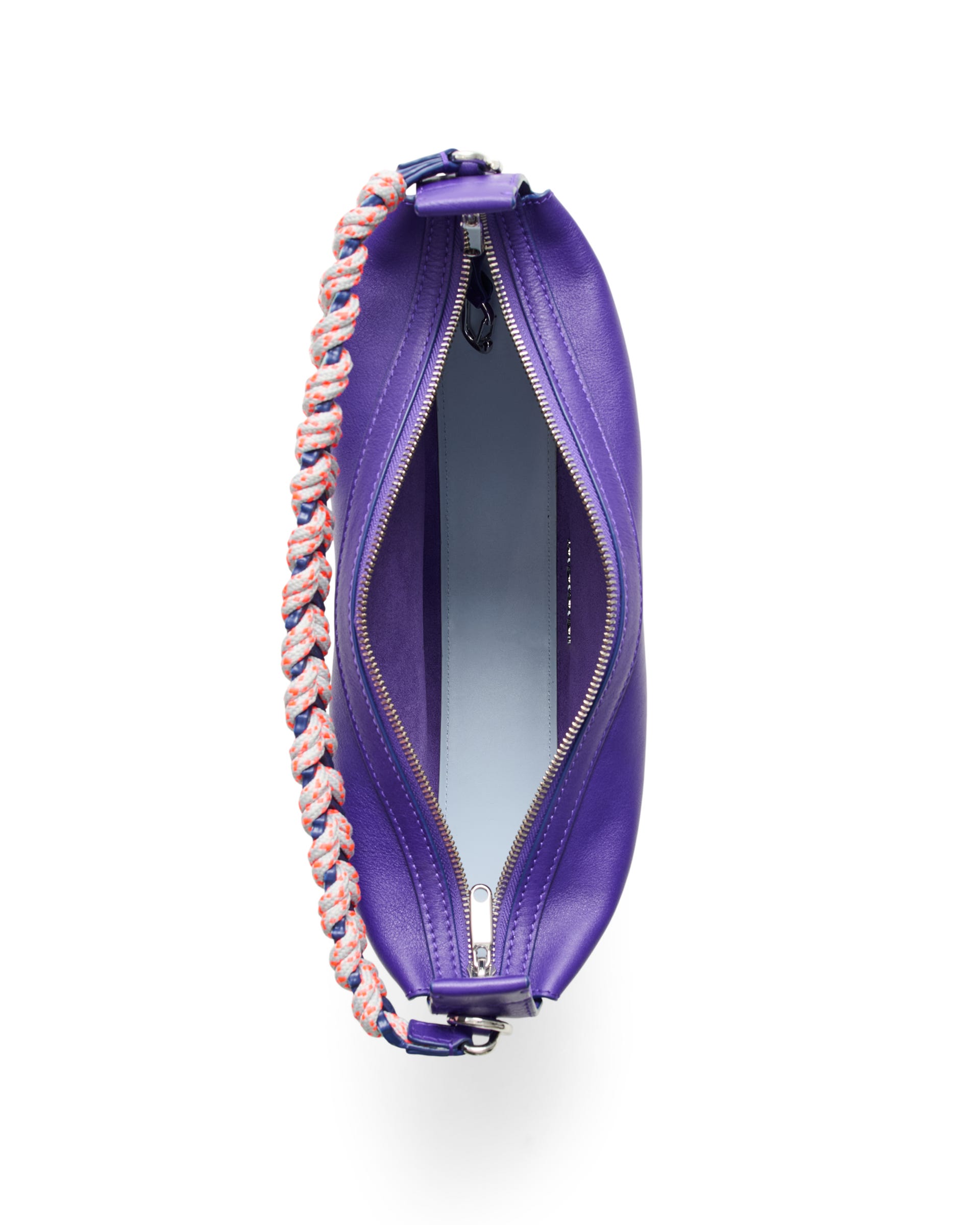 Sac à bandoulière moyen en cuir lisse ECCO® Fortune Soft - Violet - Birdeye