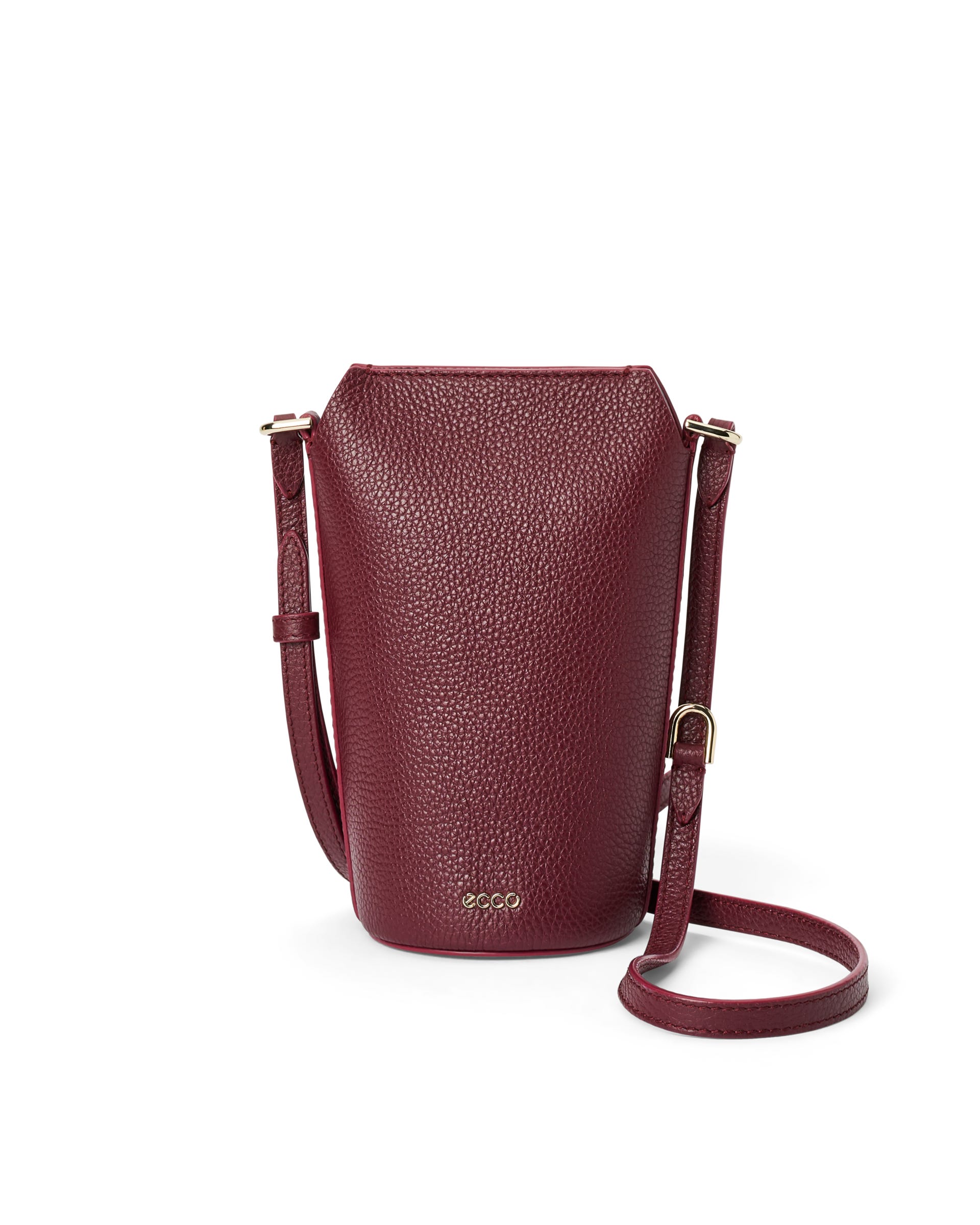 ECCO® POT BAG sutraukiama odinė rankinė moterims - Raudona - Main