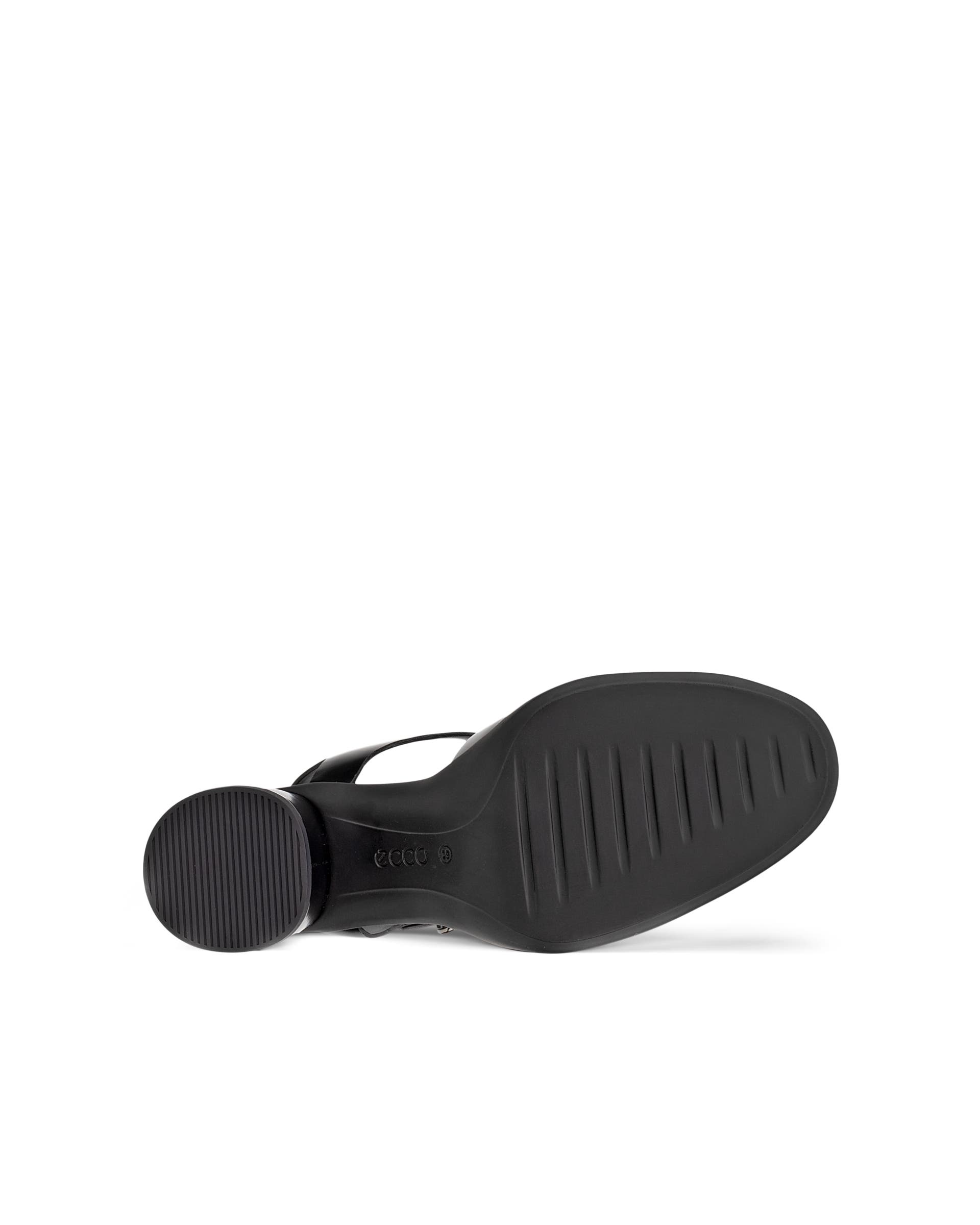 Damskie skórzane czółenka na słupku ECCO® Sculpted LX 55 - Czarny - Sole