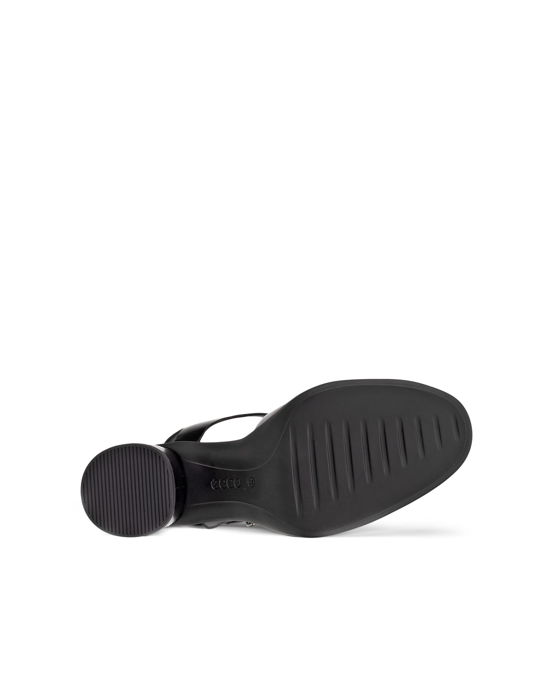 Damskie skórzane czółenka na słupku ECCO® Sculpted LX 55 - Czarny - Sole