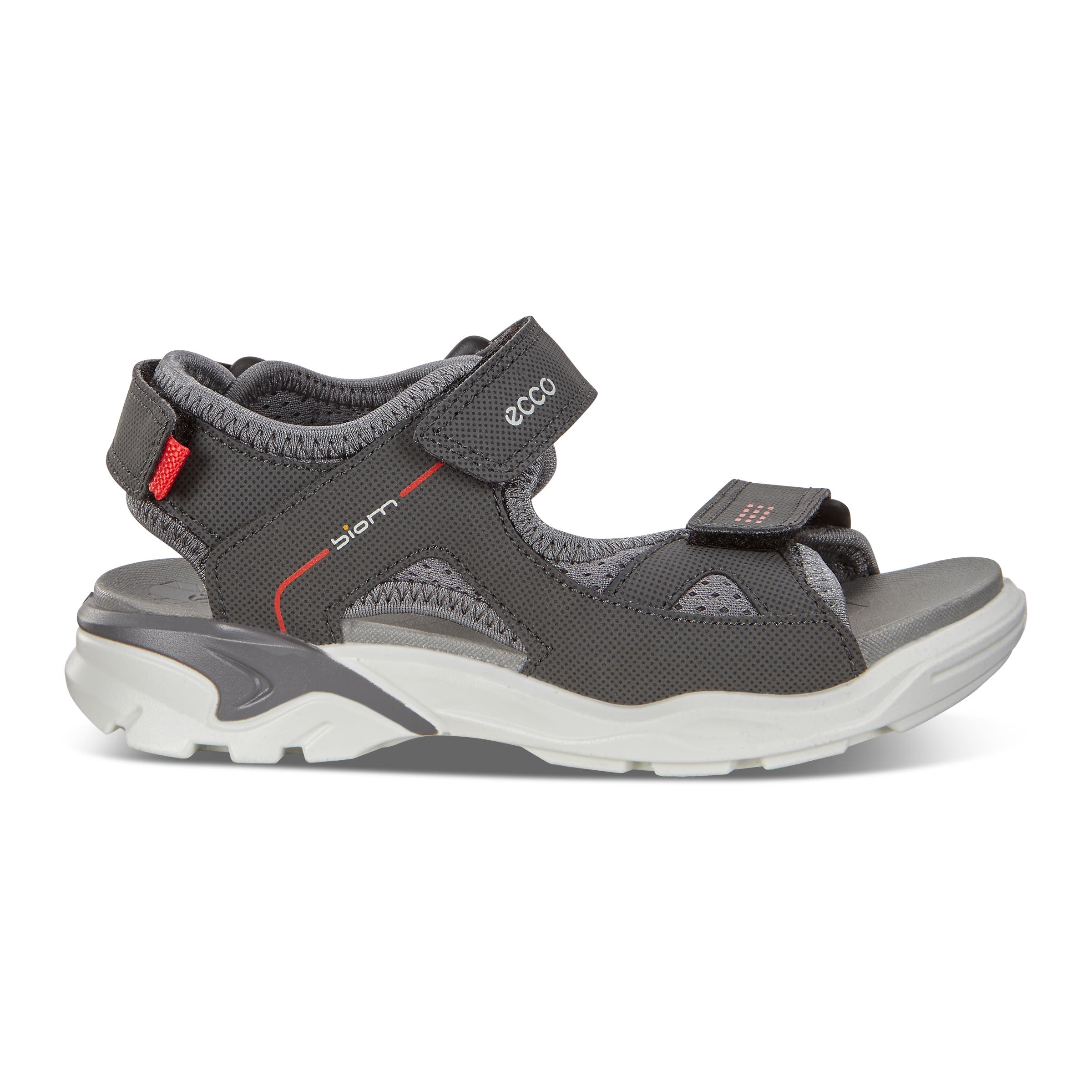 ECCO BIOM Raft Kids Flat Sandals - Grey - Outside