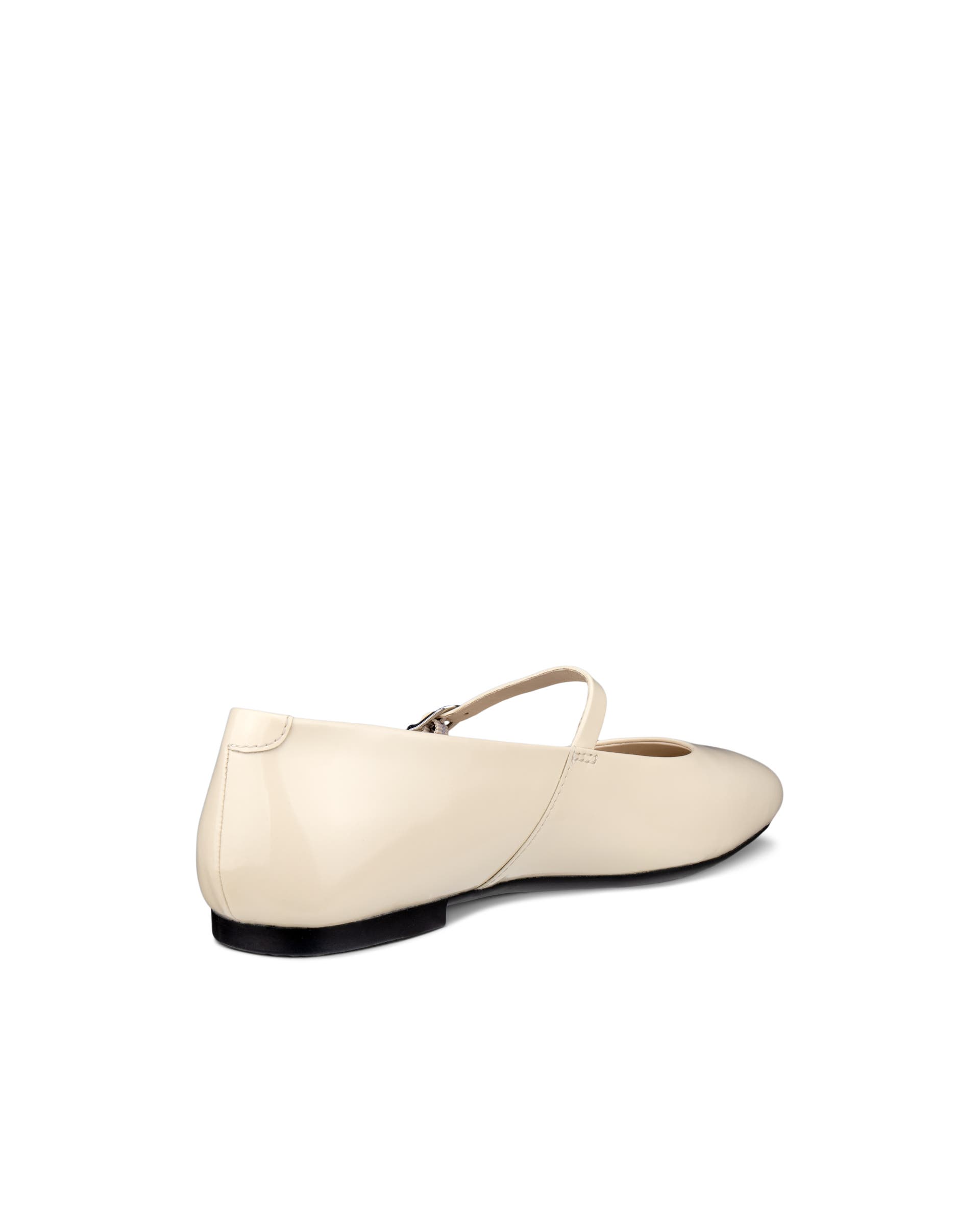 Women's ECCO® Margot Leather Mary Jane Flat - Beige - Back