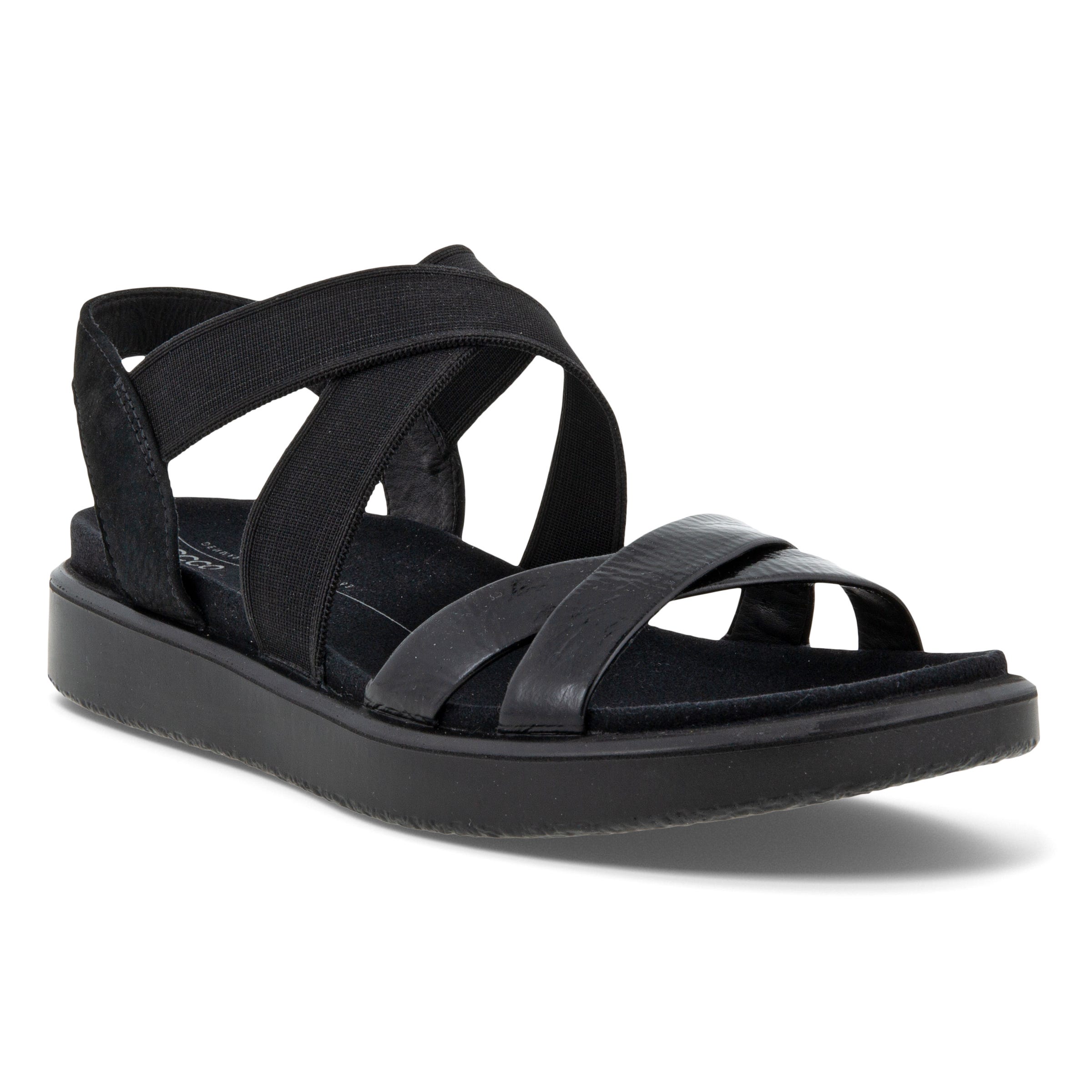 ECCO FLOWT W Flat Sandal - Black - Main