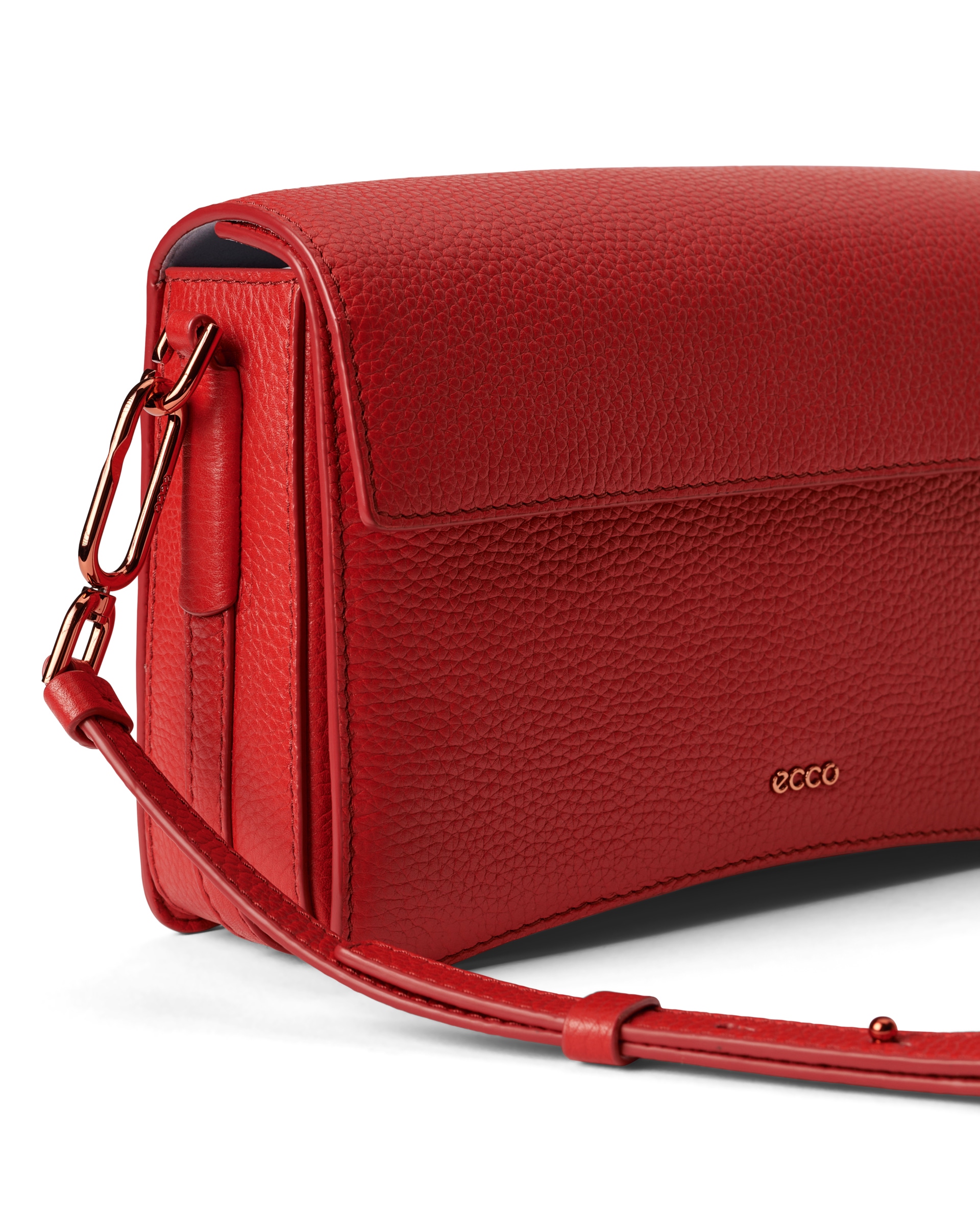 ECCO® Pinch Leather Crossbody Bag - Red - Detail-1