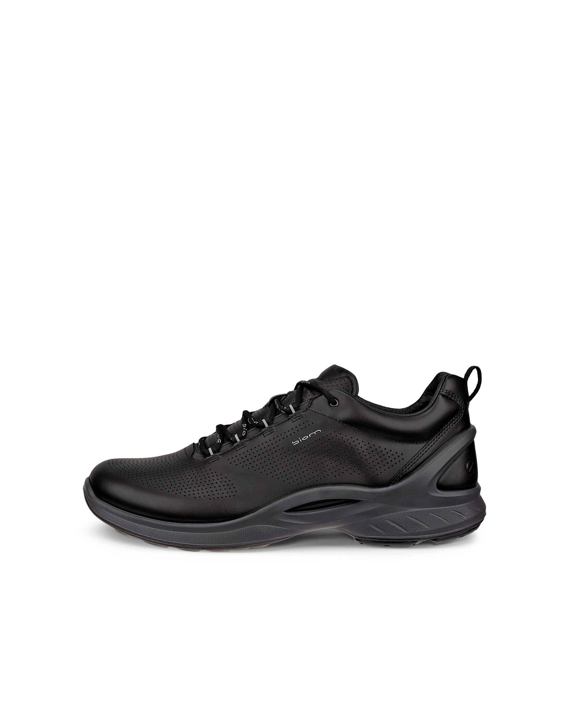 Men's ECCO® Biom Fjuel Leather Outdoor Sneaker - Black - Outside